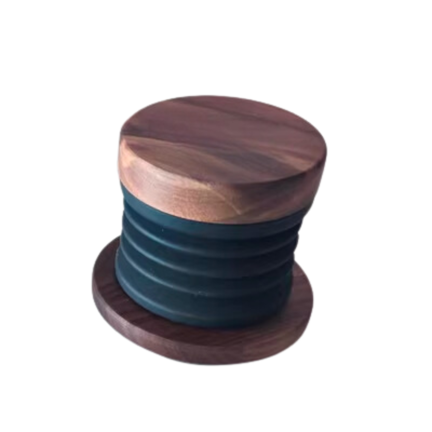 Niche Zero Grinder Bellows And Wooden Lid. Press Clean and Dispense Coffee Simultaneously.