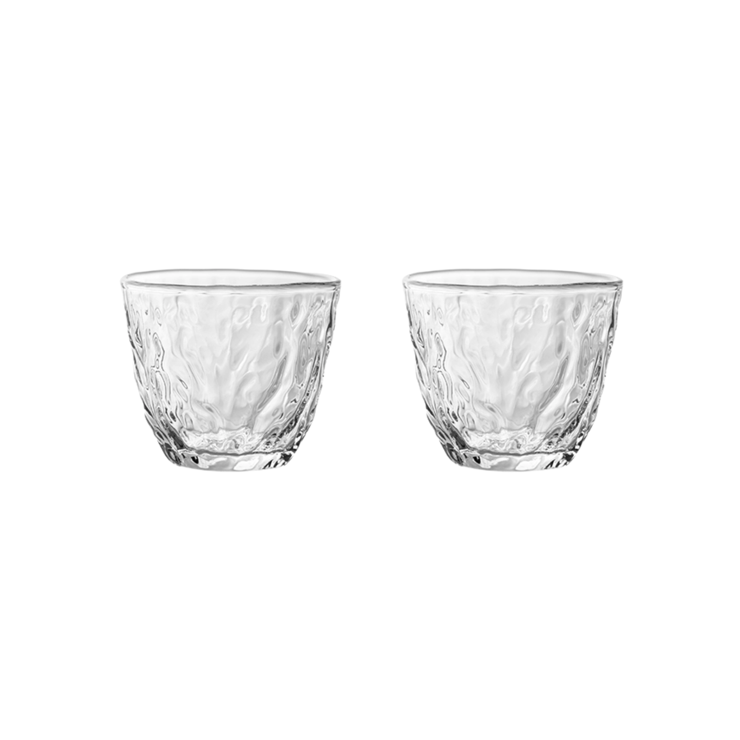 Ume Hammered Glass Tumbler | 8.5oz / 250ml Coffee Glass Set of 2