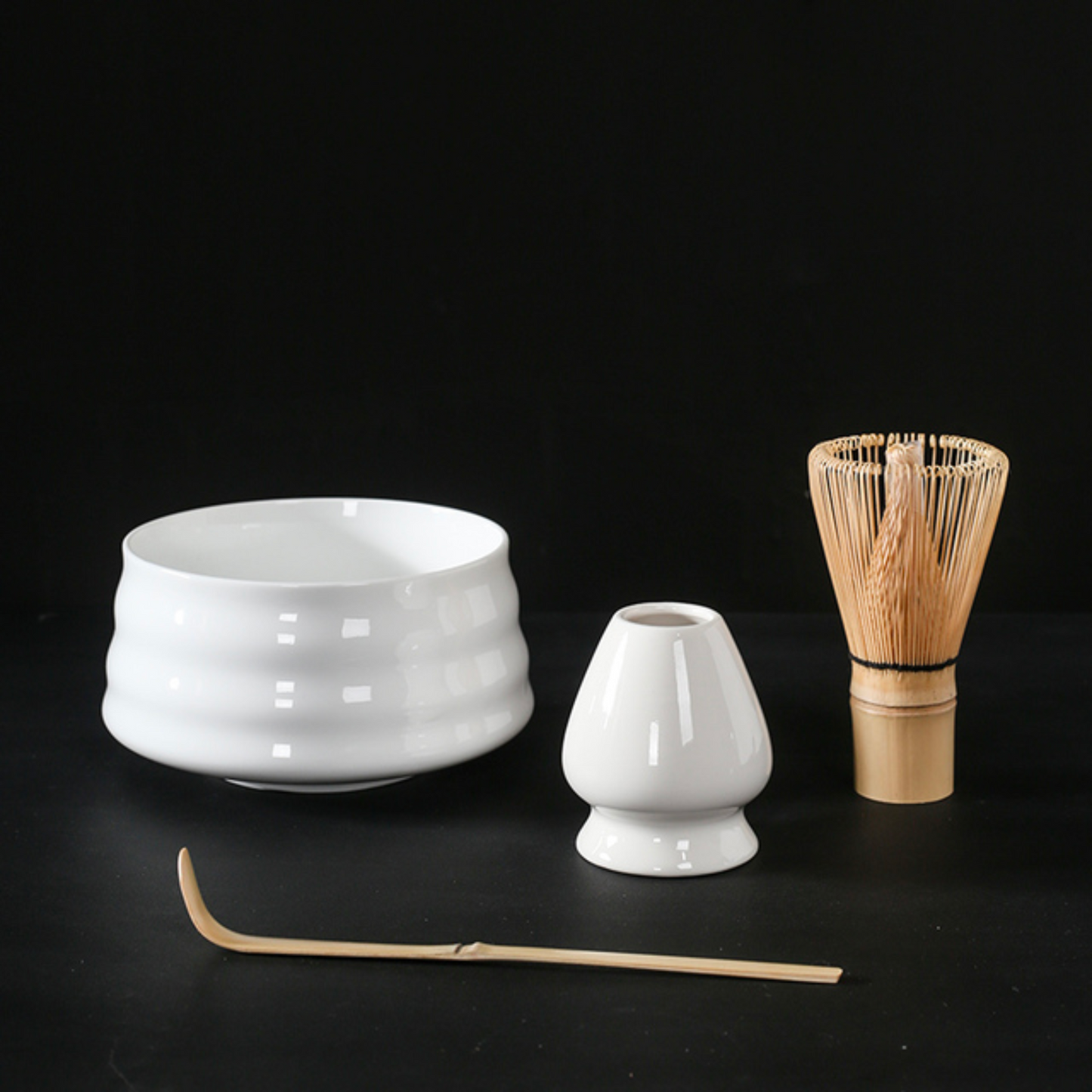 Matcha Tea Ceremonial 4pcs Set | Ceremonial Matcha Tea Sets and Tools in White