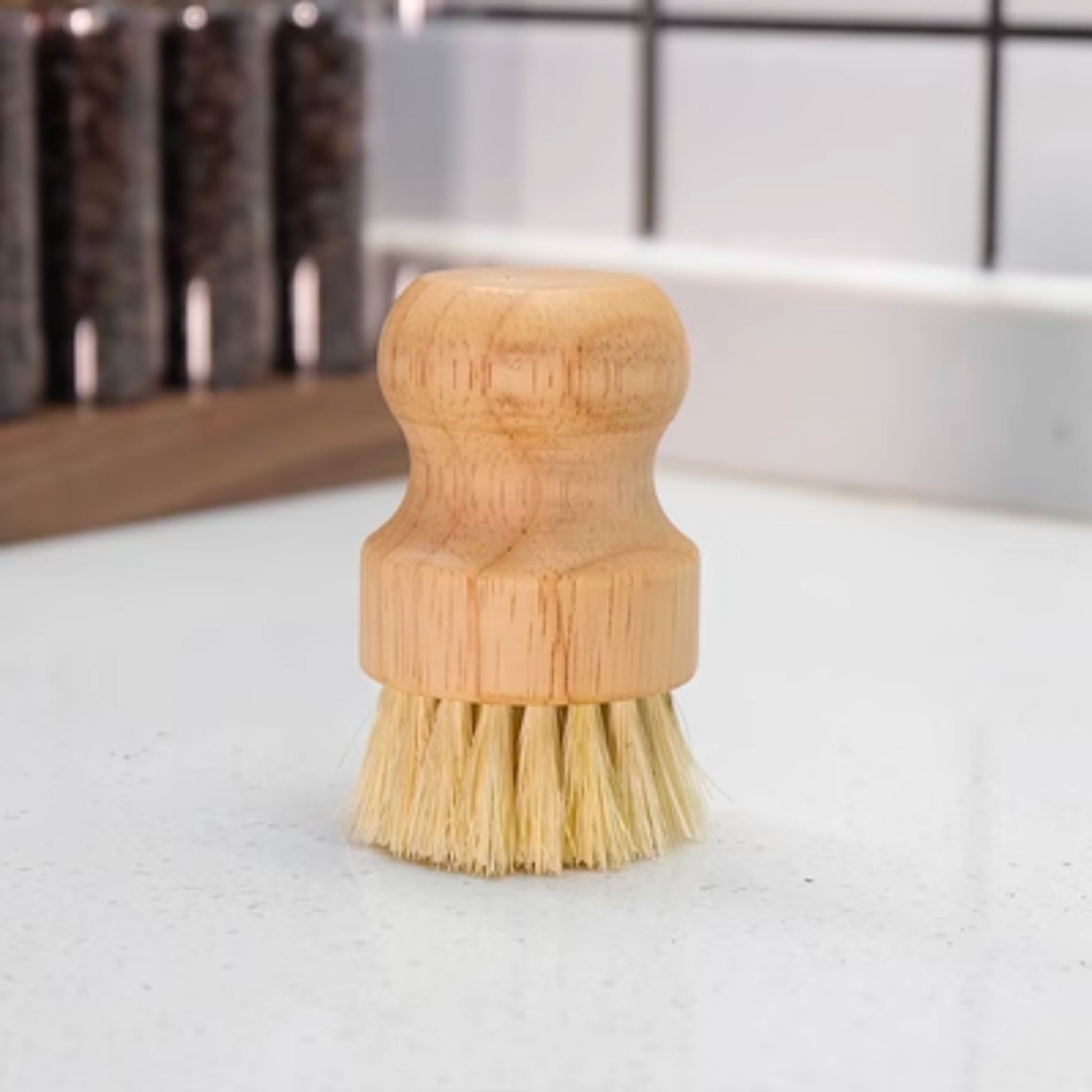 Natural Wood Portafilter Basket Cleaning Brush | Coffee Bar Essentials