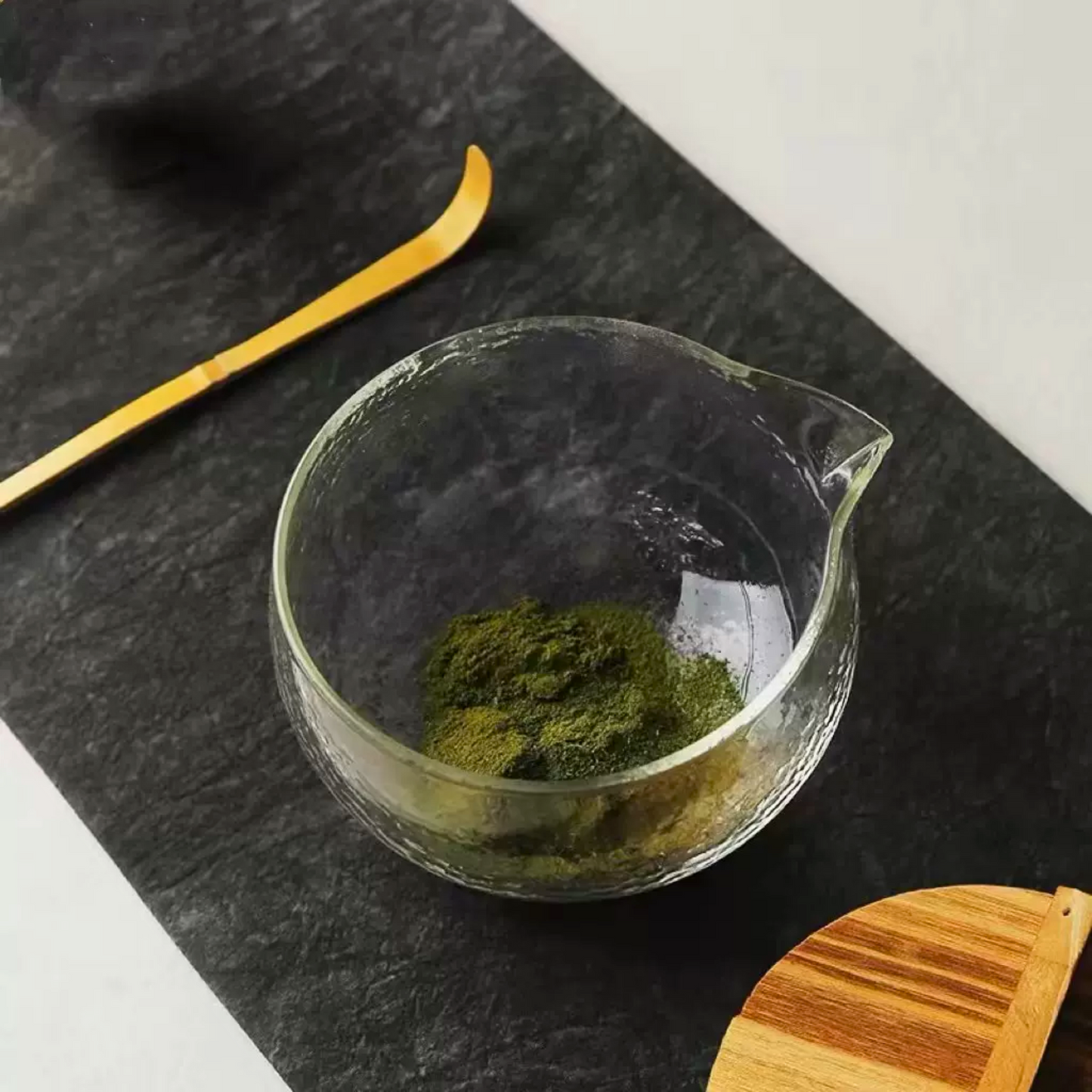 Glass Matcha Bowl Chawan With Serving Spout. Ceremonial Matcha Tea Set. Perfect Gift For Matcha Lovers. Housewarming Gift.