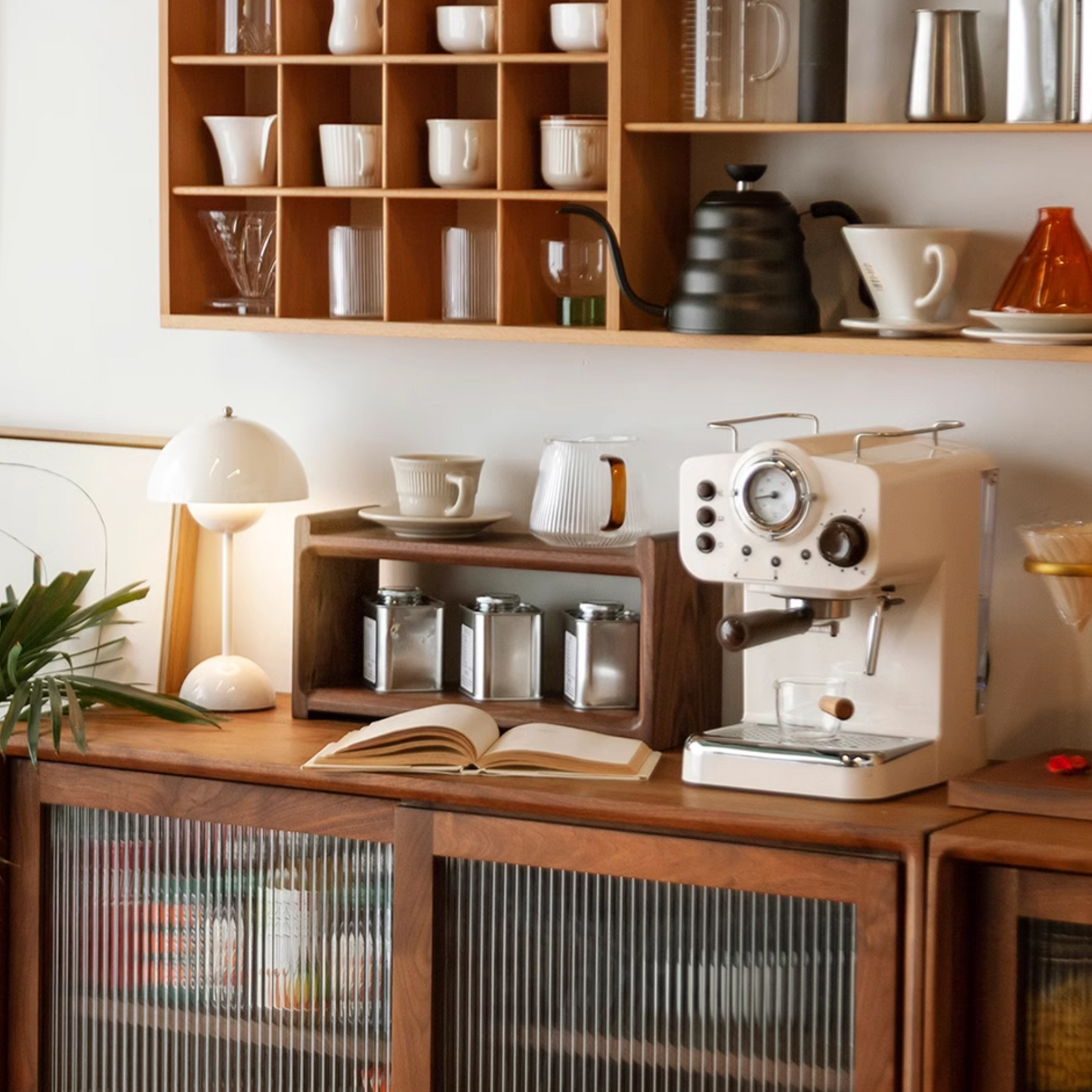 Wooden Countertop Shelf Unit | 2 Tier Kitchen Counter Small Size Installation-Free Storage Rack 40 x 14 x 20cm