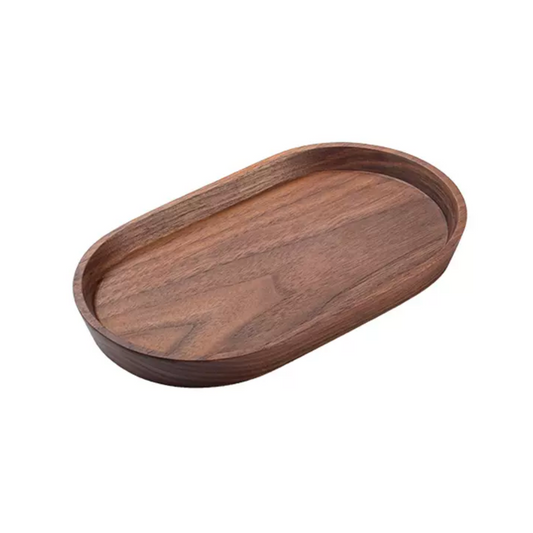 Kitchen Accessories High quality Wooden Serving Tray Walnut Coffee Tray Saucer Tea Dessert Sushi Fruit Plate Storage Pallet