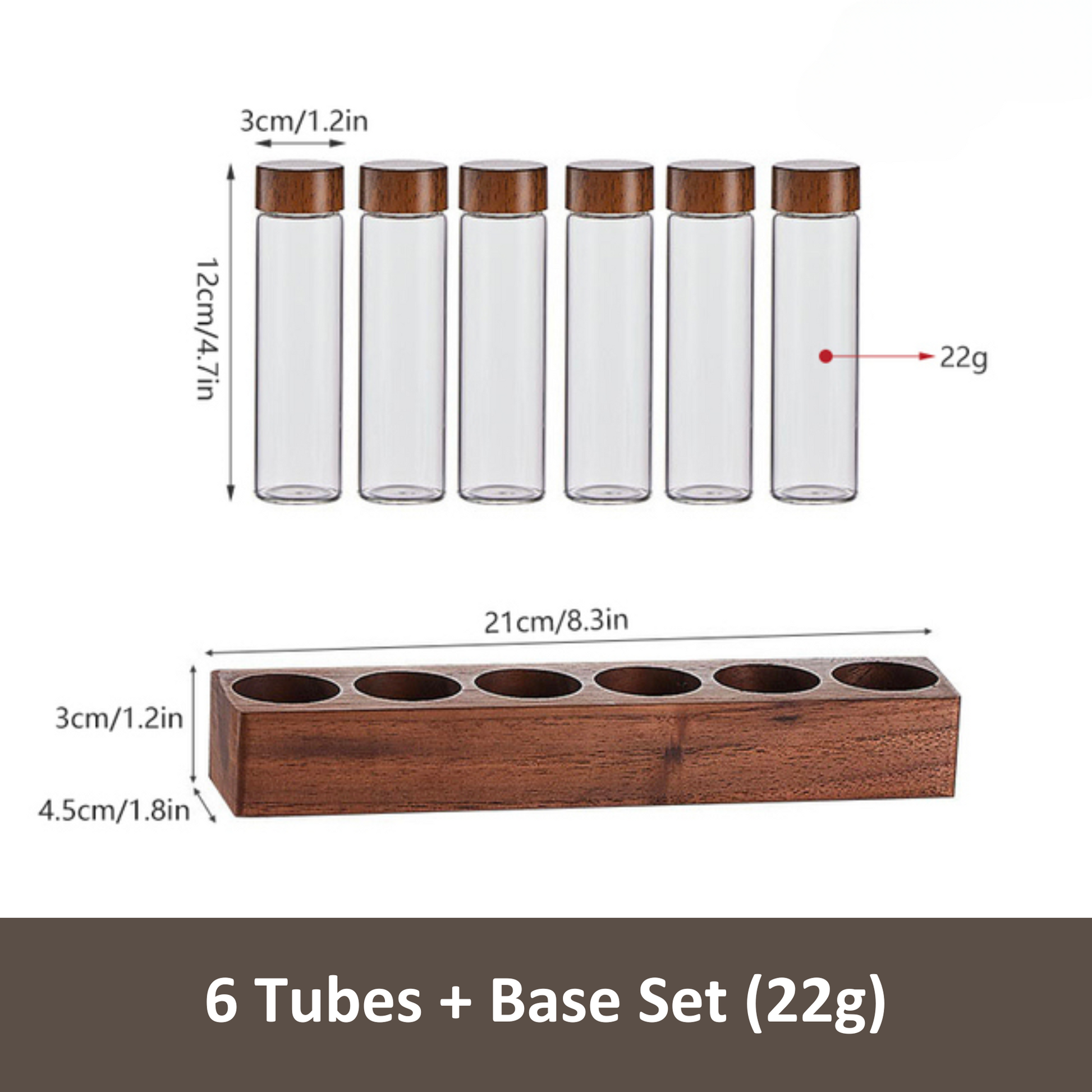 Single Dosing Beans Cellar with Walnut Wood Display Rack