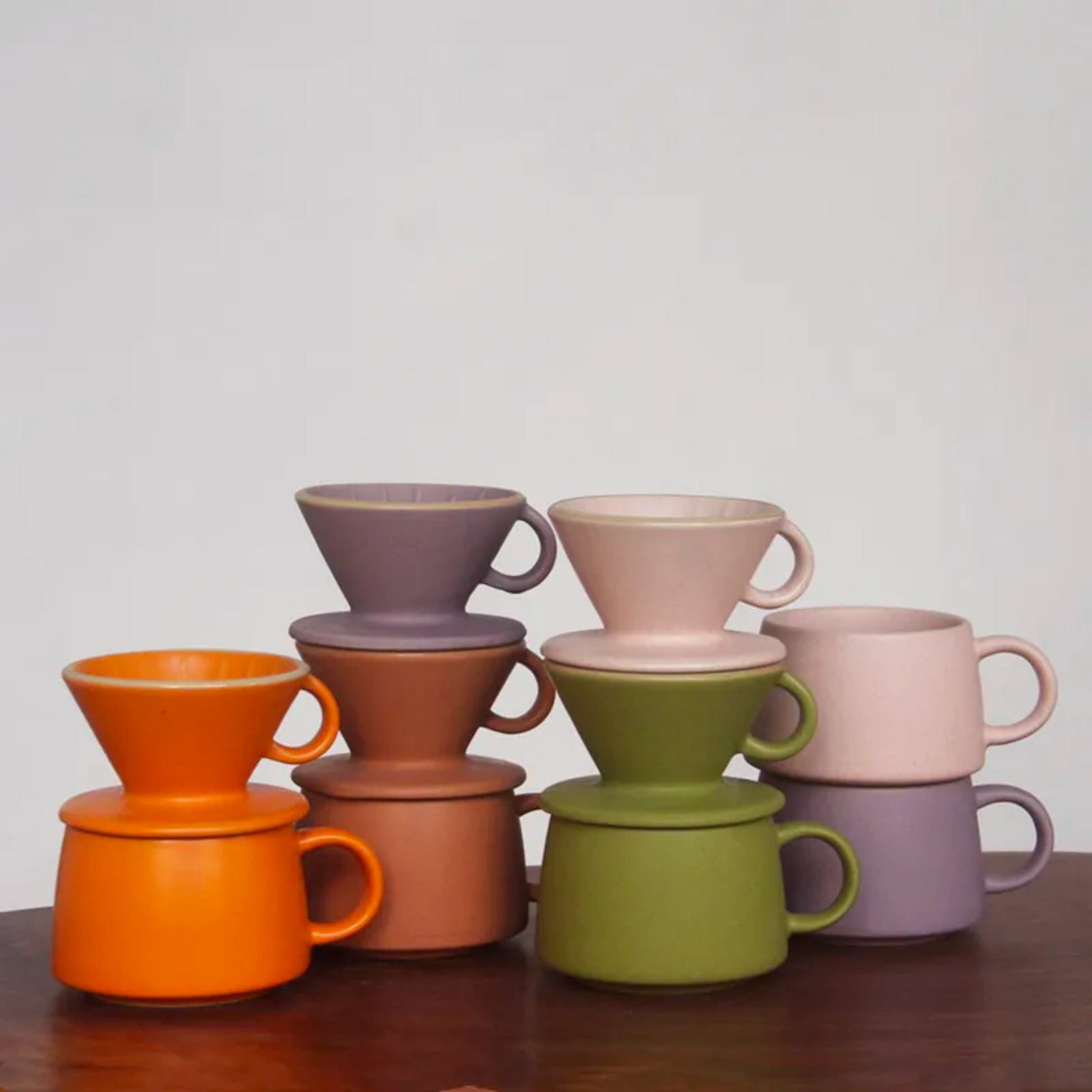 Pour Over Coffee Mug and Dripper Cone Gift Set