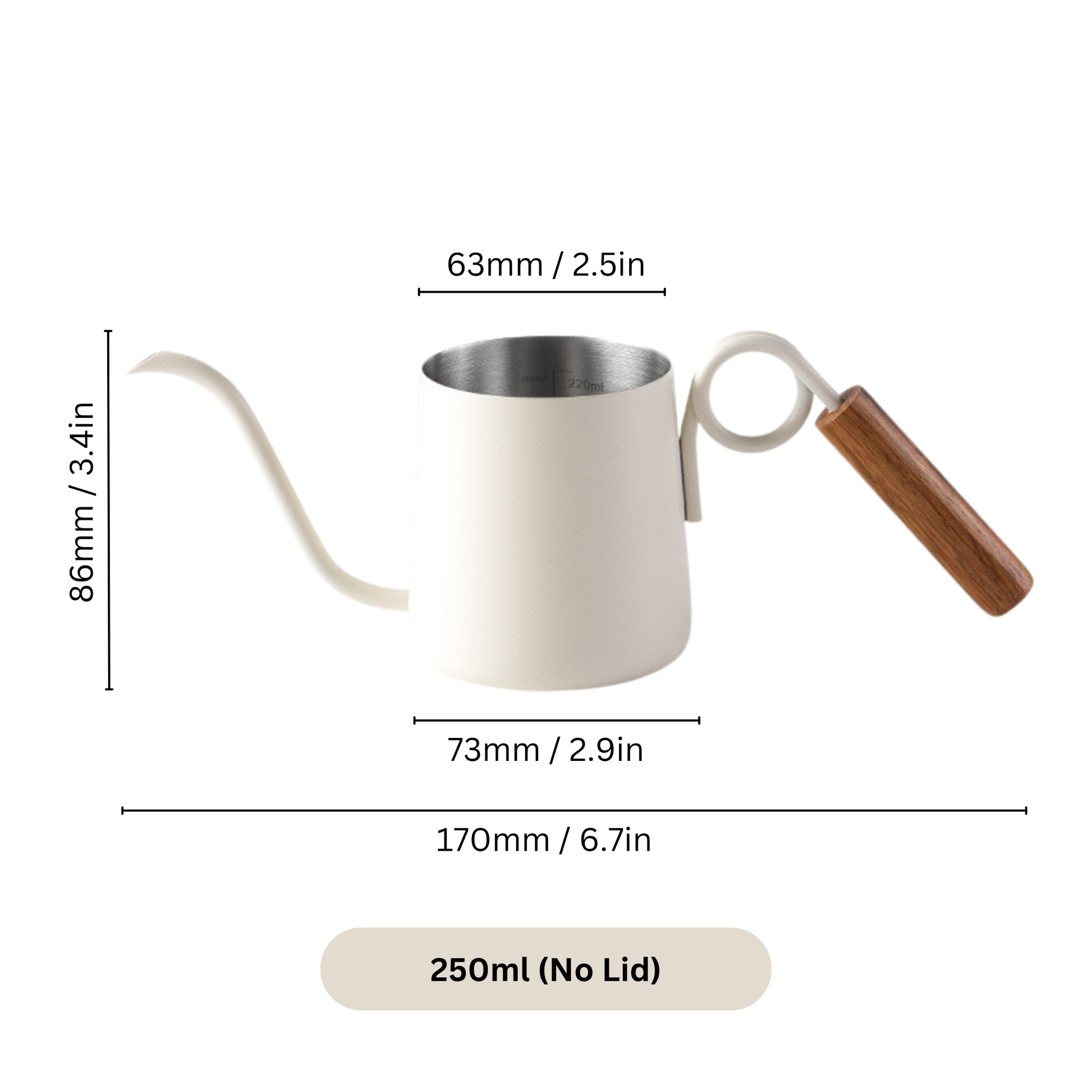 Coffee Pour Over Kettle with Wood Handle | Hand Drip Coffee Kettle With Wood Knob Lid