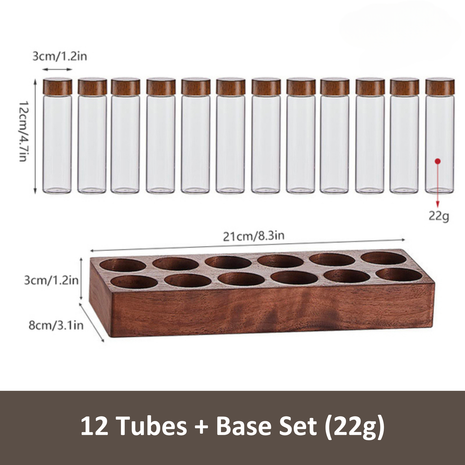 Single Dosing Beans Cellar with Walnut Wood Display Rack