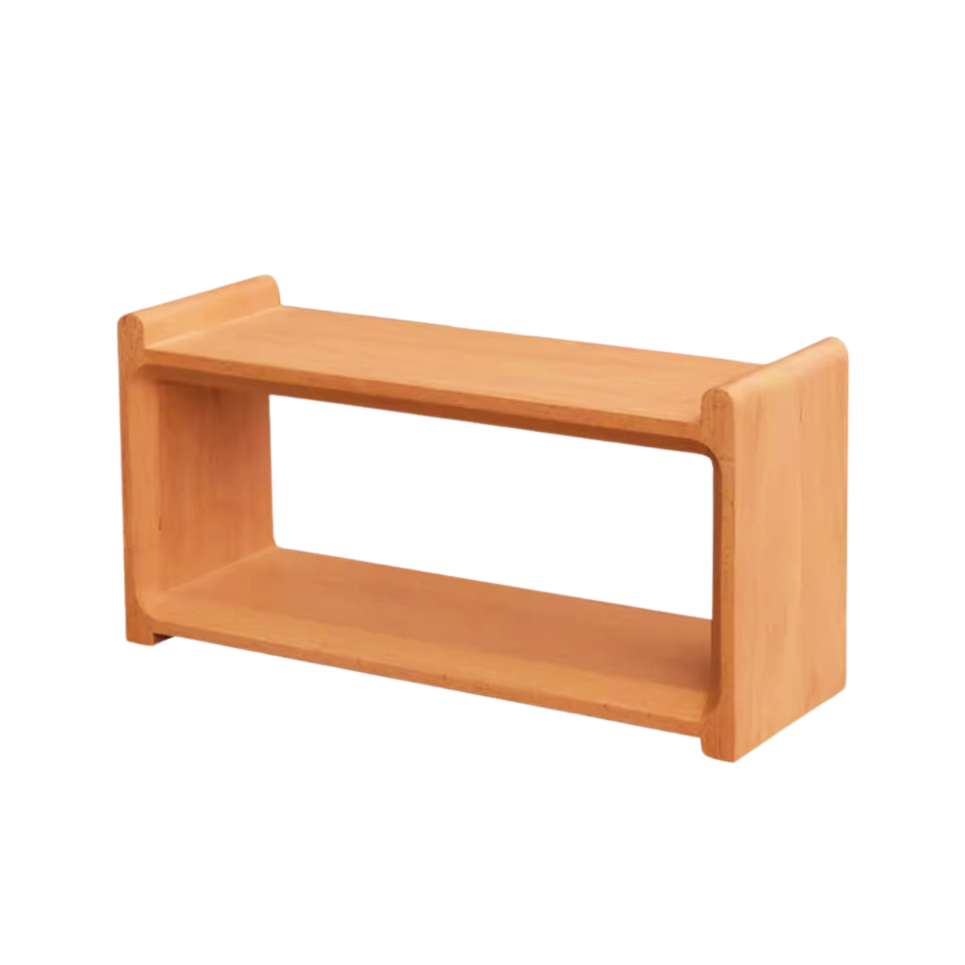 Cherry Wood Countertop Shelf Unit | 2 Tier Kitchen Counter Small Size Installation-Free Storage Rack 40 x 14 x 20cm