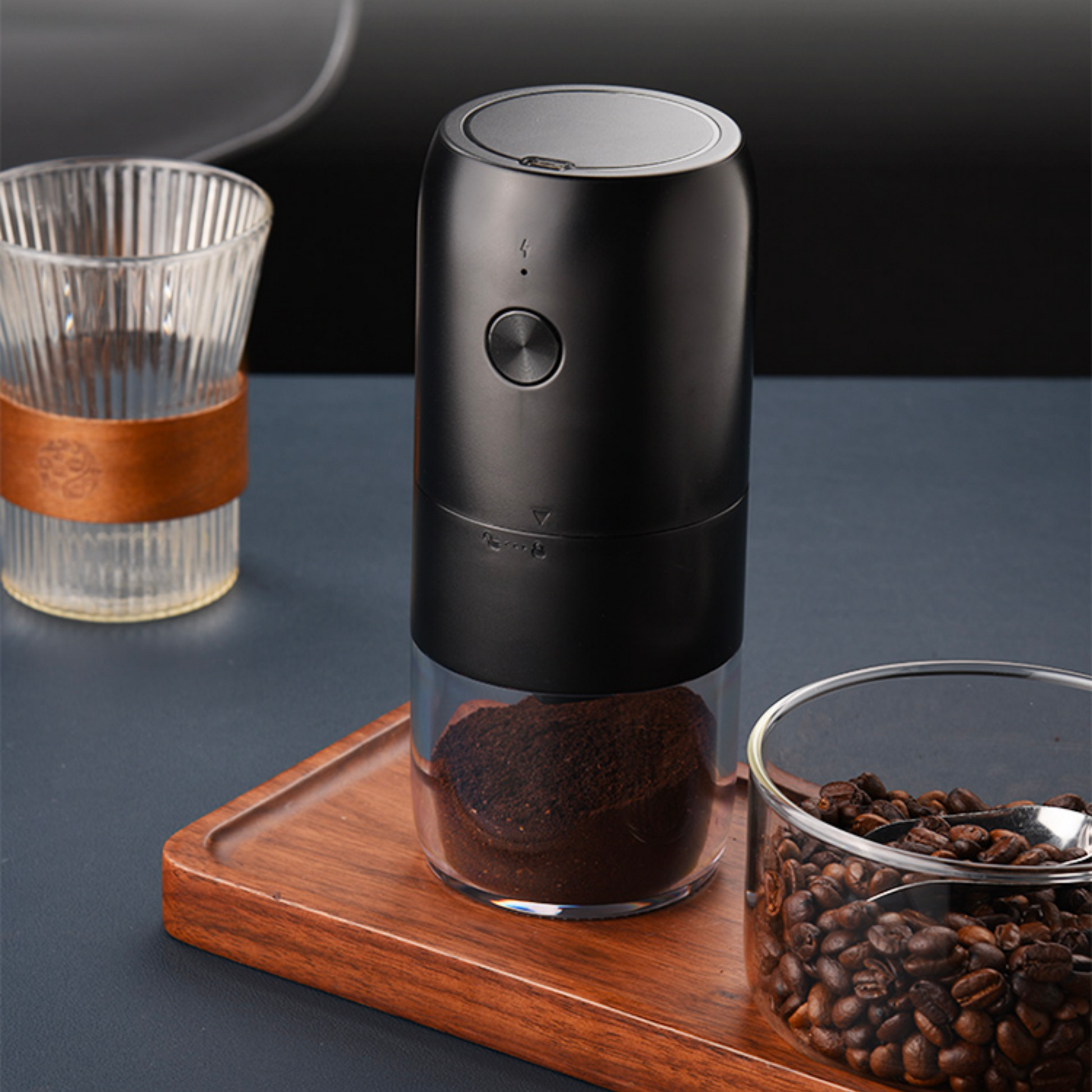 Portable Electric Coffee Grinder with USB-C port charging