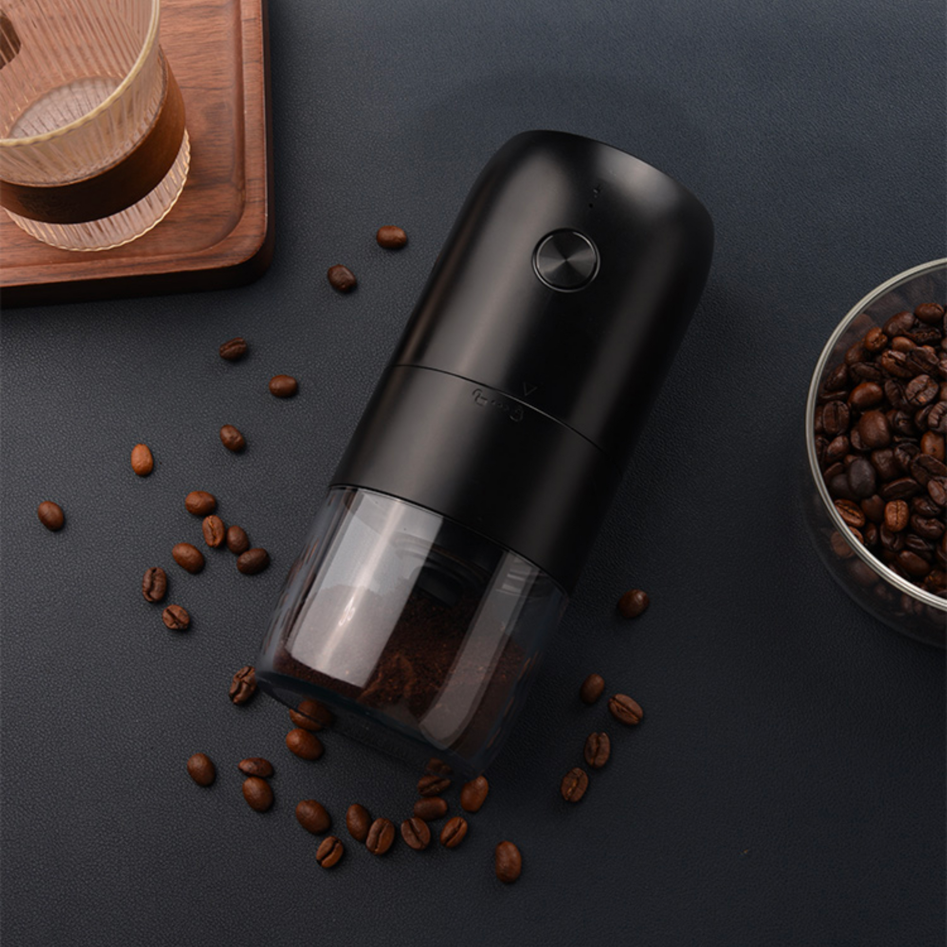 Portable Electric Coffee Grinder with USB-C port charging