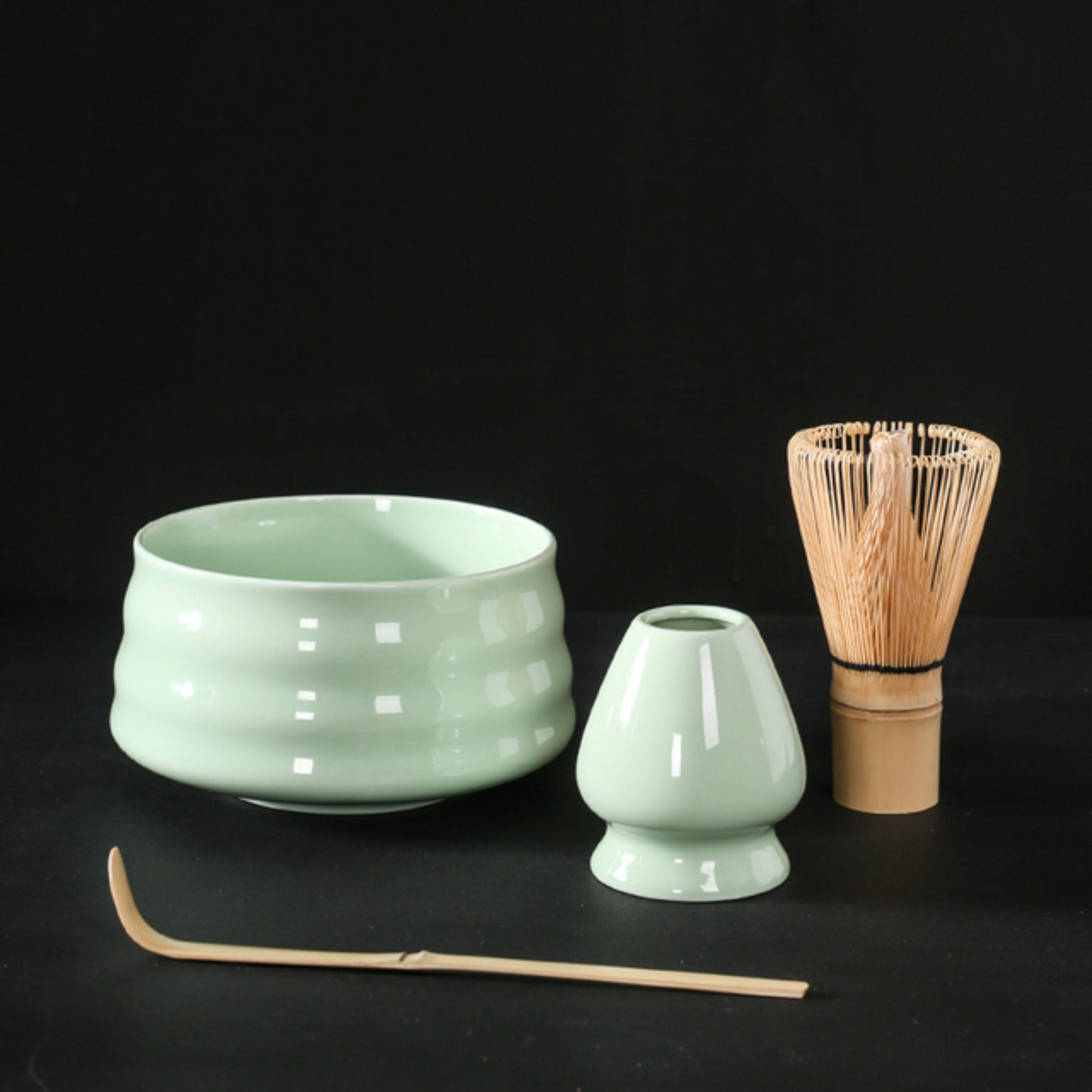 Matcha Tea Ceremonial 4pcs Set | Ceremonial Matcha Tea Sets and Tools in Green