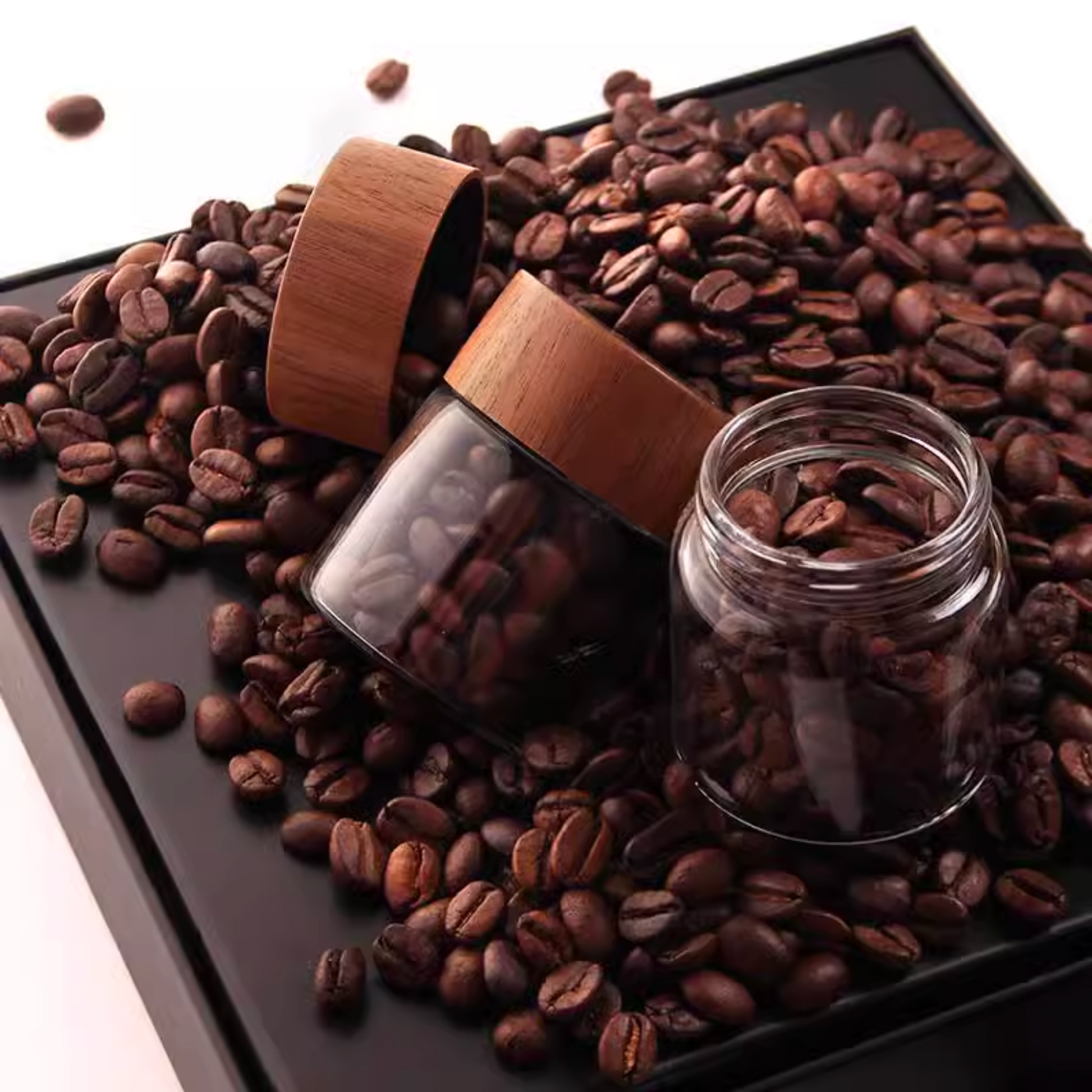 Walnut Wood One Way Valve Beans Cellar