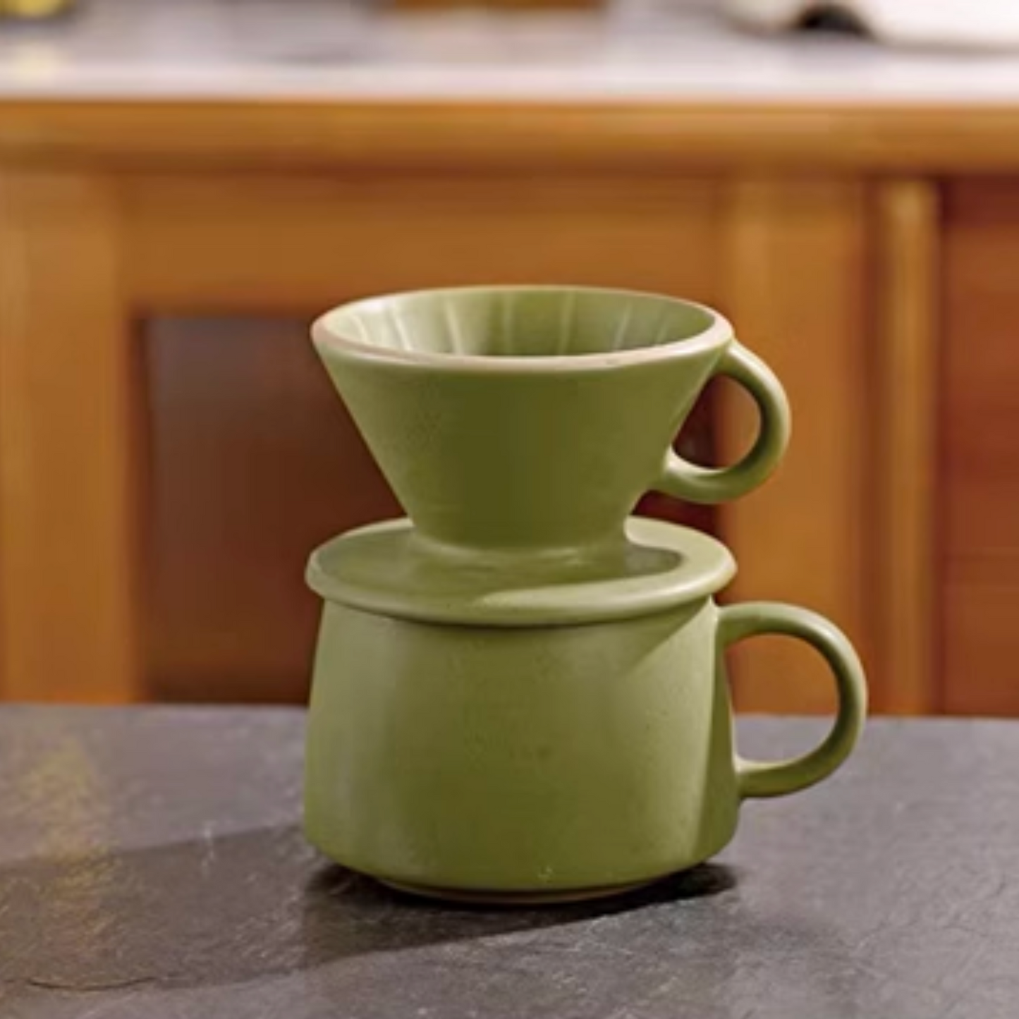 Coffee Gift For Retirement Ceramic Coffee Dripper and Cup Set In Lavender Purple