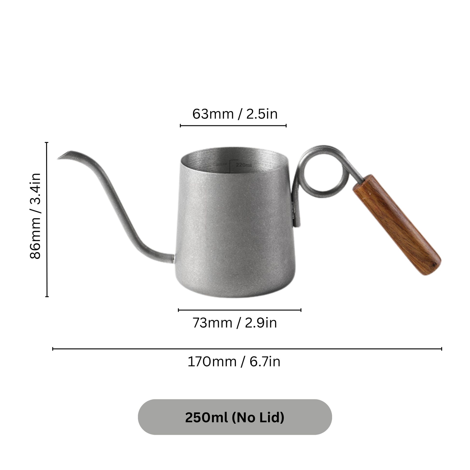 Coffee Pour Over Kettle with Wood Handle | Hand Drip Coffee Kettle With Wood Knob Lid