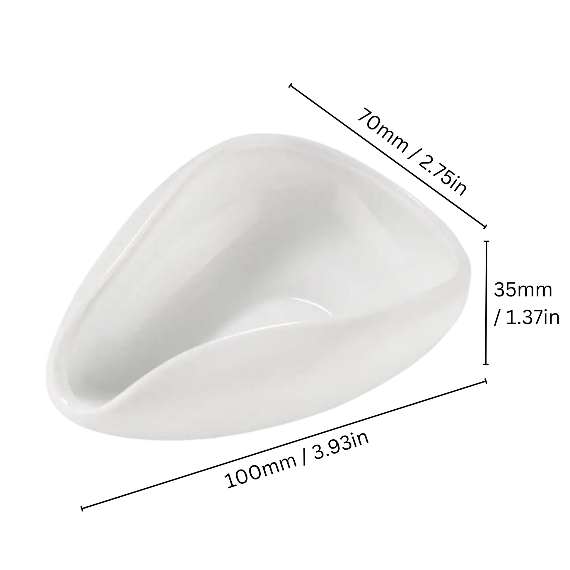 White Ceramic Coffee Bean Dosing Tray
