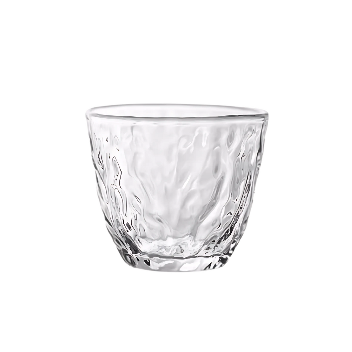 Ume Hammered Glass Tumbler | 8.5oz / 250ml Coffee Glass Set of 2 or 4 or 6