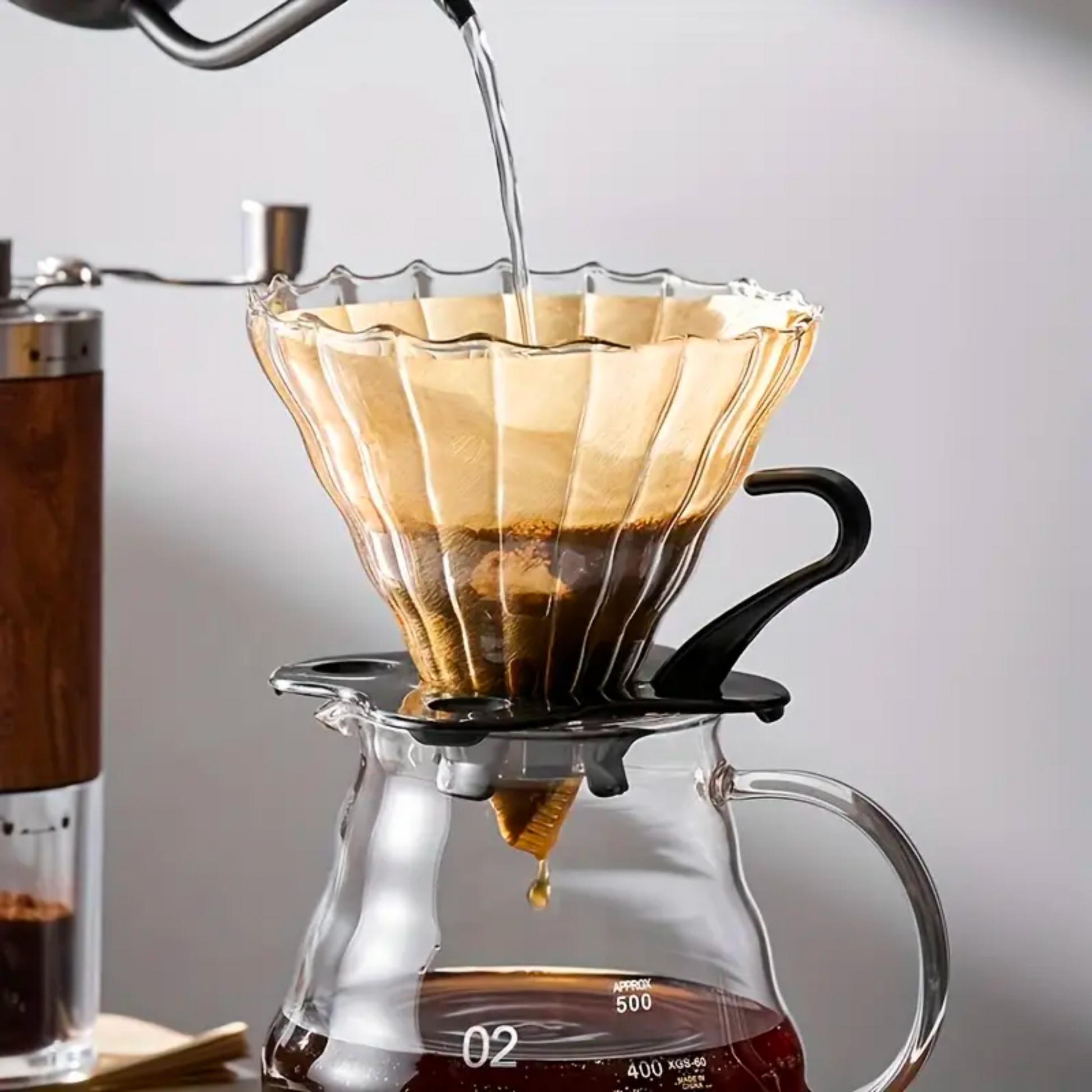 Glass Coffee Dripper and Server Set