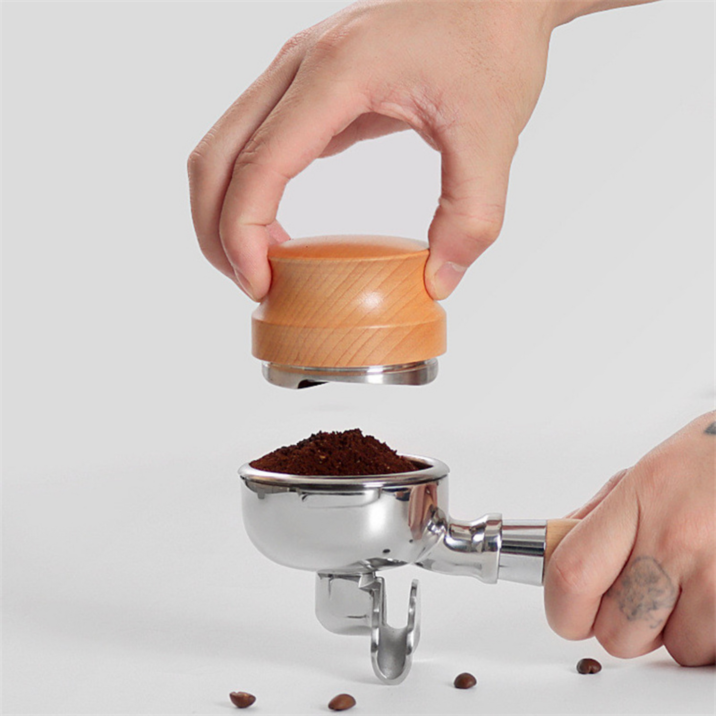 Beech Wood Espresso Distributor | For 58mm 53mm 51mm Portafilters. Birthday Gift For Him Anniversary Gift For Husband Father's Day Gift Idea For Fathers