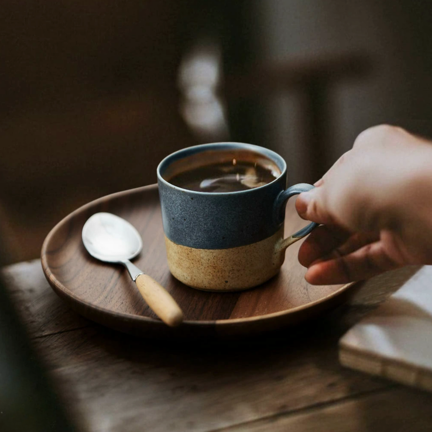 The Cortado Cup in Serene Blue | 6cm x 7cm Small Coffee Tasting Cup - 4oz / 130ML
