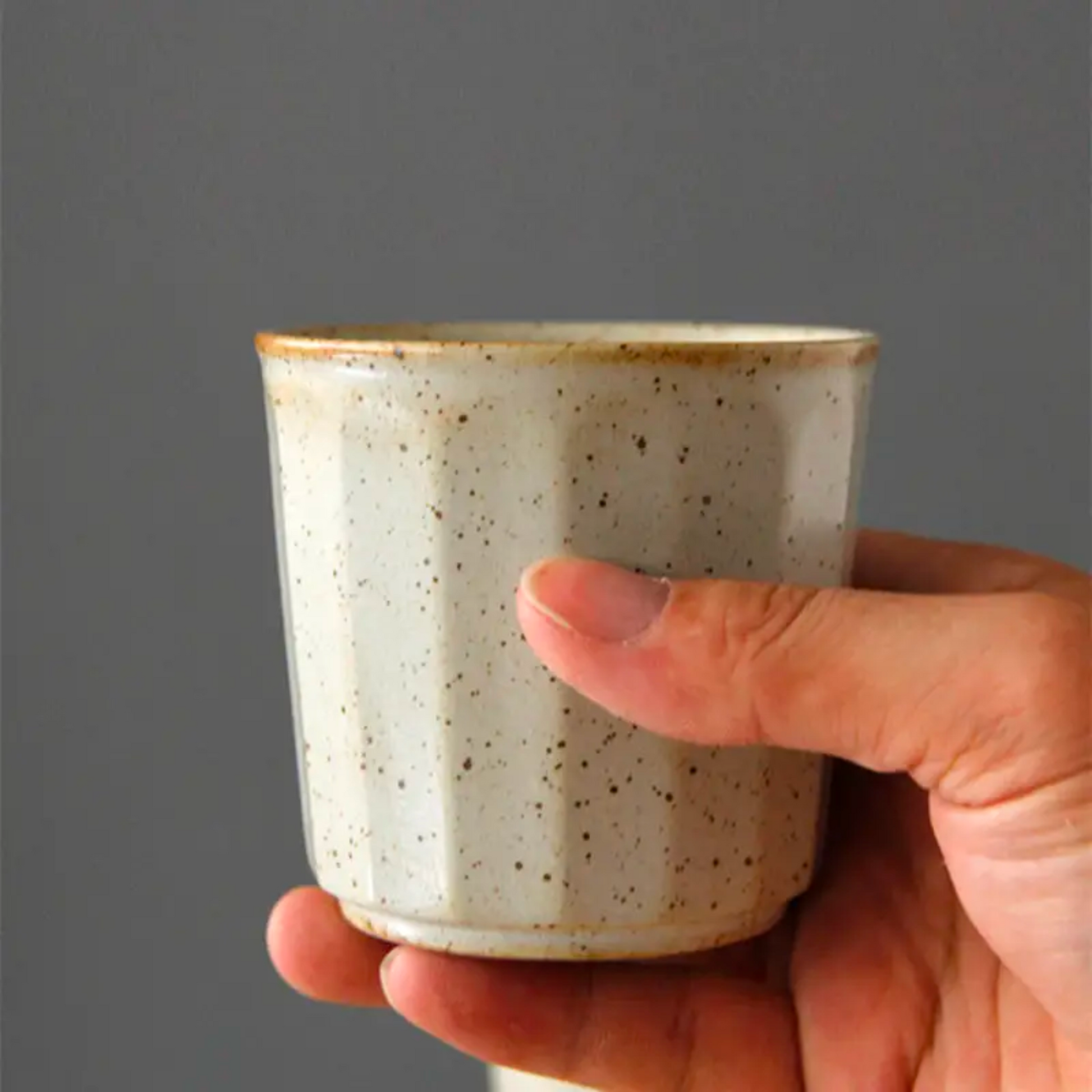 8oz Ceramic Latte Cup Set of 2 or 4 | Handmade Ceramic Coffee Mug Gift For Tea Lover Cup Minimalist Stoneware Pottery Gift For Housewarming