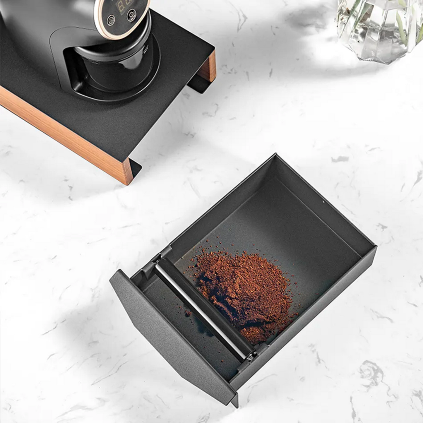 Under Grinder Knock-Out Drawer