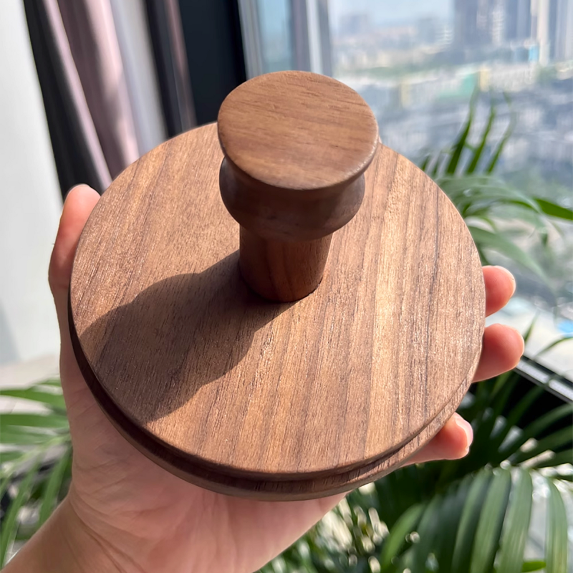 Walnut Wood Wave Paper Filter Holder | Gift For Pour Over Coffee Lover
