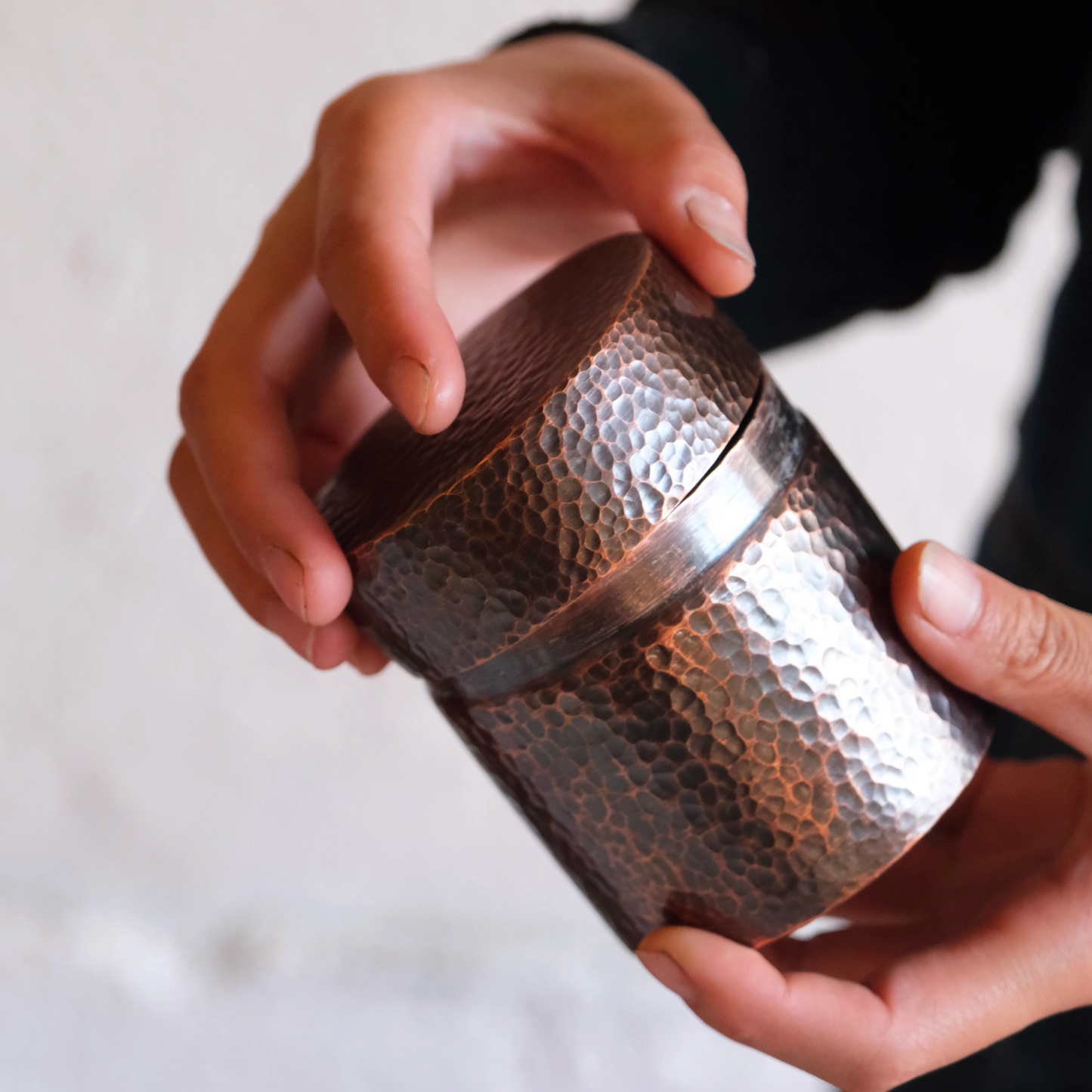 Pure Copper Canister | Japanese Style Handcrafted Coffee & Tea Caddy