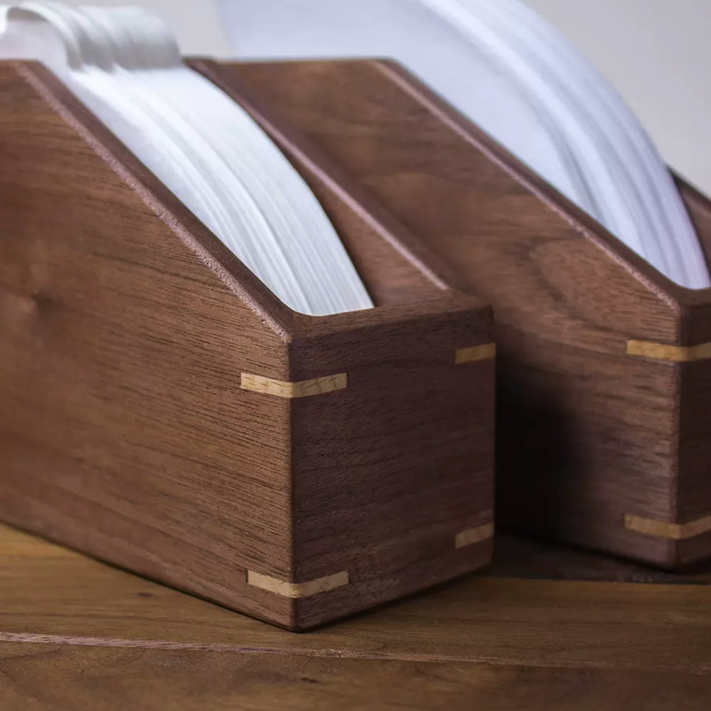 Walnut Wood V60 Paper Filter Box | Gift For Pour Over Coffee Barista