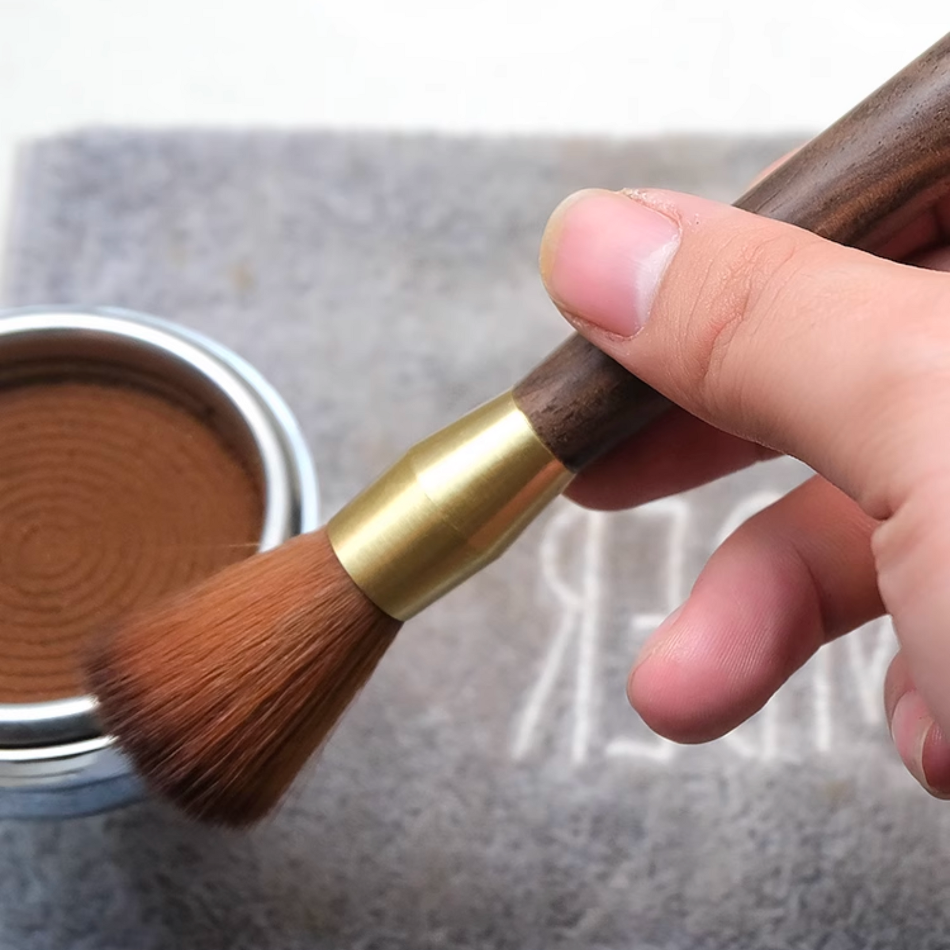 Wooden Grinder Cleaning Brush | Home Espresso Machine Cleaning Tool
