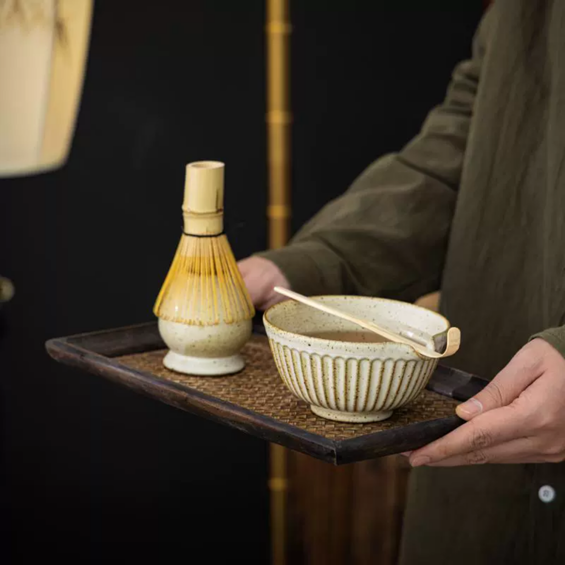 Ribbed Matcha Bowl and Set | Ceremonial Matcha Tea Tools & Gift Sets
