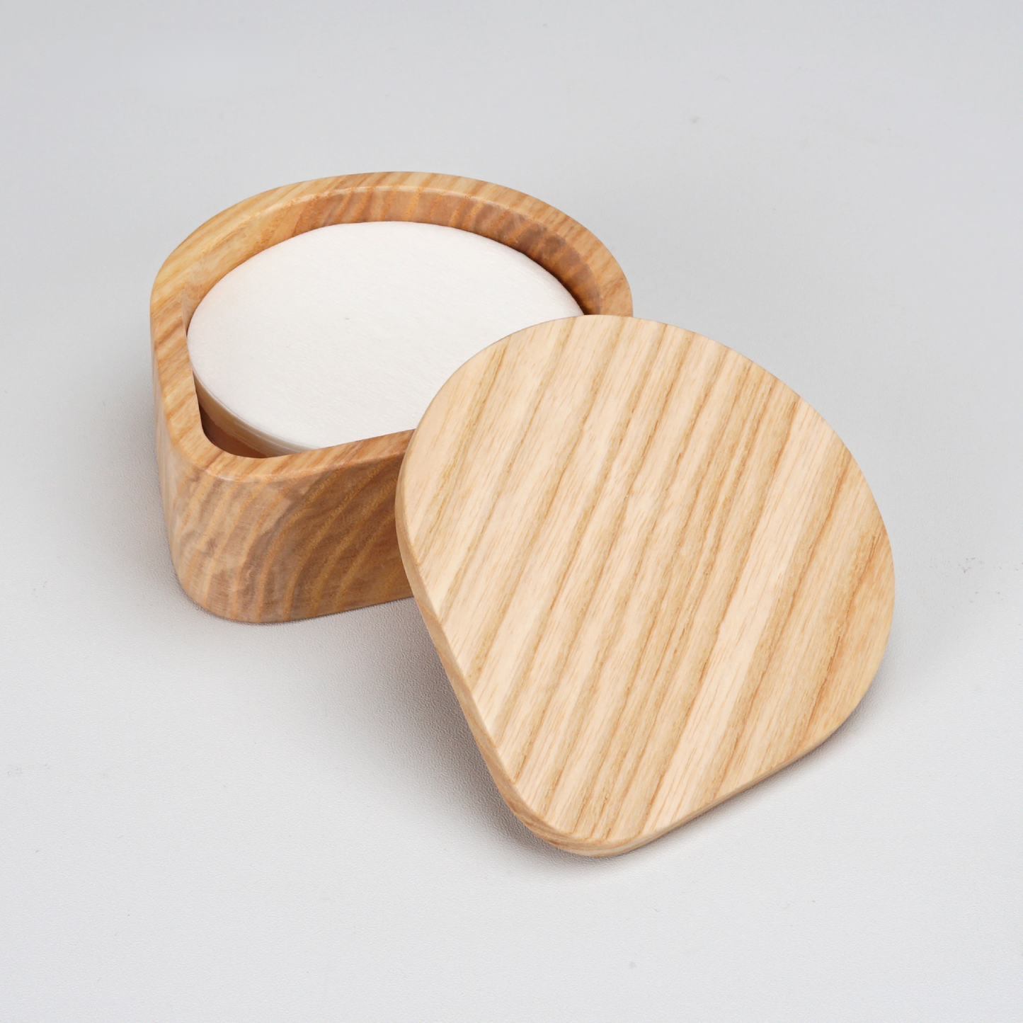 Wooden Round Coffee Paper Filters Holder | Natural Wood Size: 51-68mm