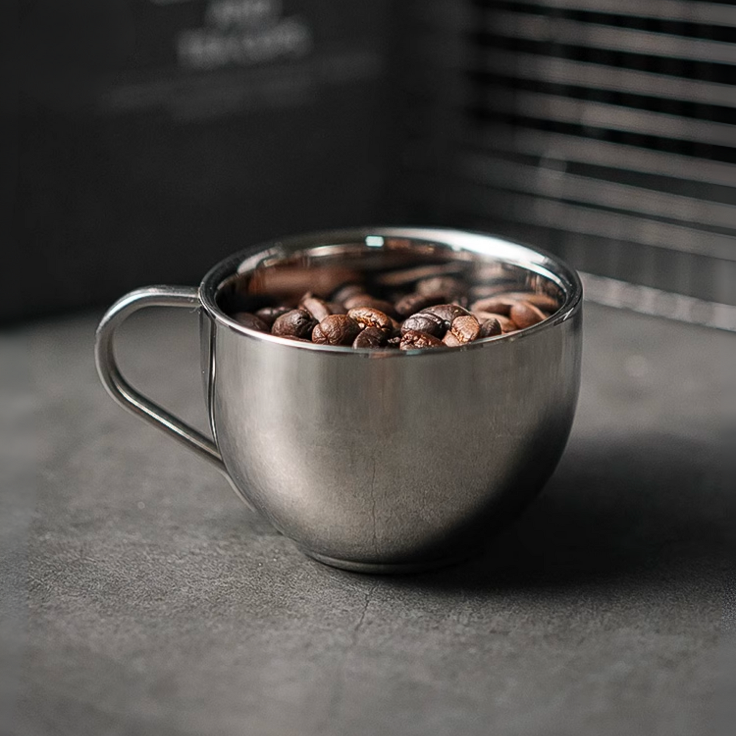 Mirror Steel Coffee Cup with Saucer and Spoon - 180ml | Metal Tea Cup Chrome Metal Coffee Mug Gift Set