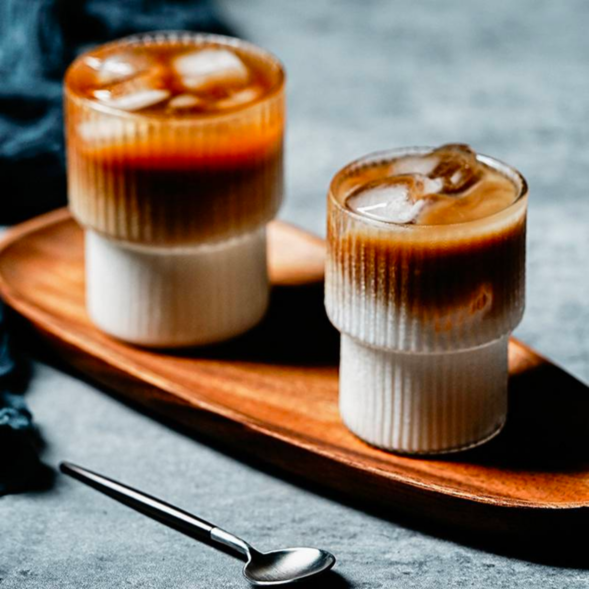 Retro Ribbed Coffee Glass