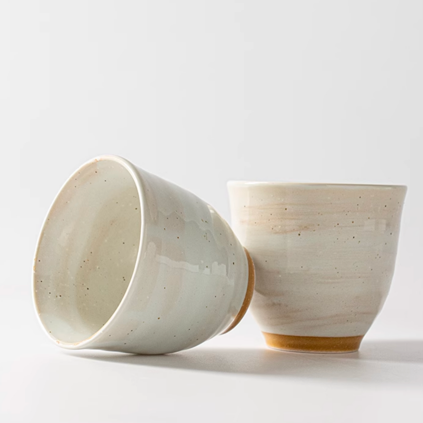 Japanese Style Retro Ceramic Tea Cup | 5oz / 150ml Handmade Pottery Ceramic Matcha Tea Cups Set