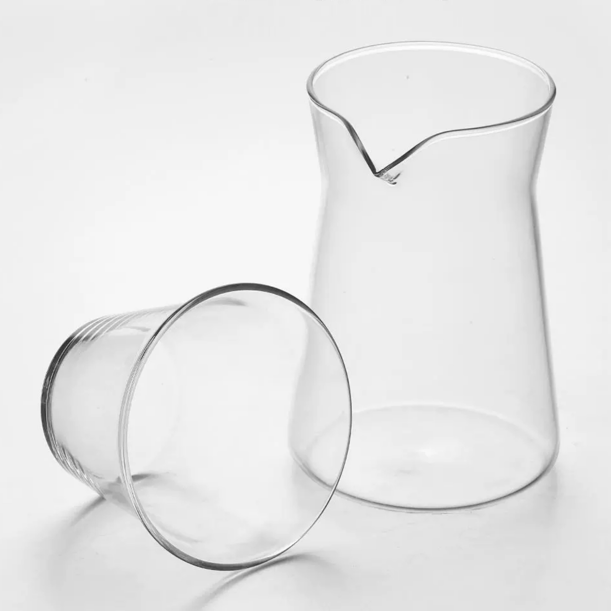 Glass Jug and Cup Set | Drip Coffee Server Pot Glass Pour Over Set