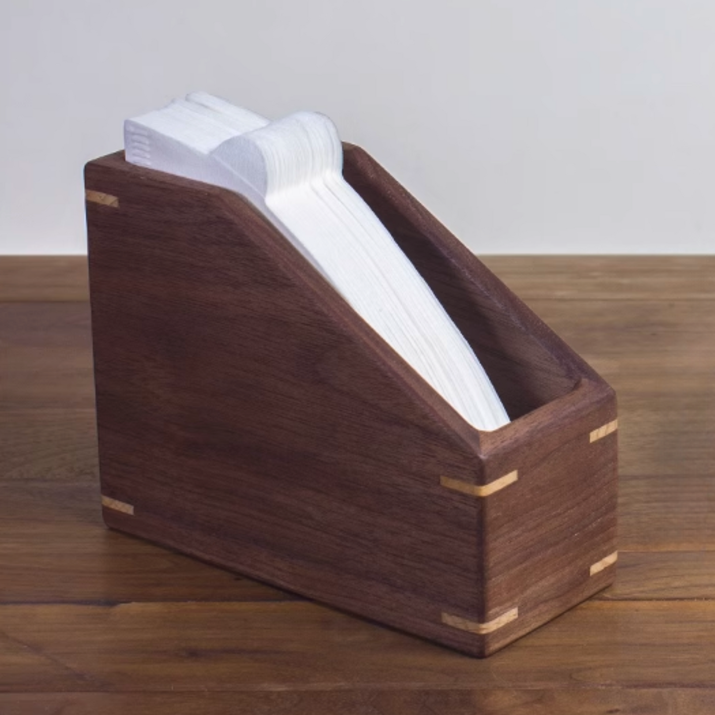 Walnut Wood V60 Paper Filter Box | Gift For Pour Over Coffee Barista