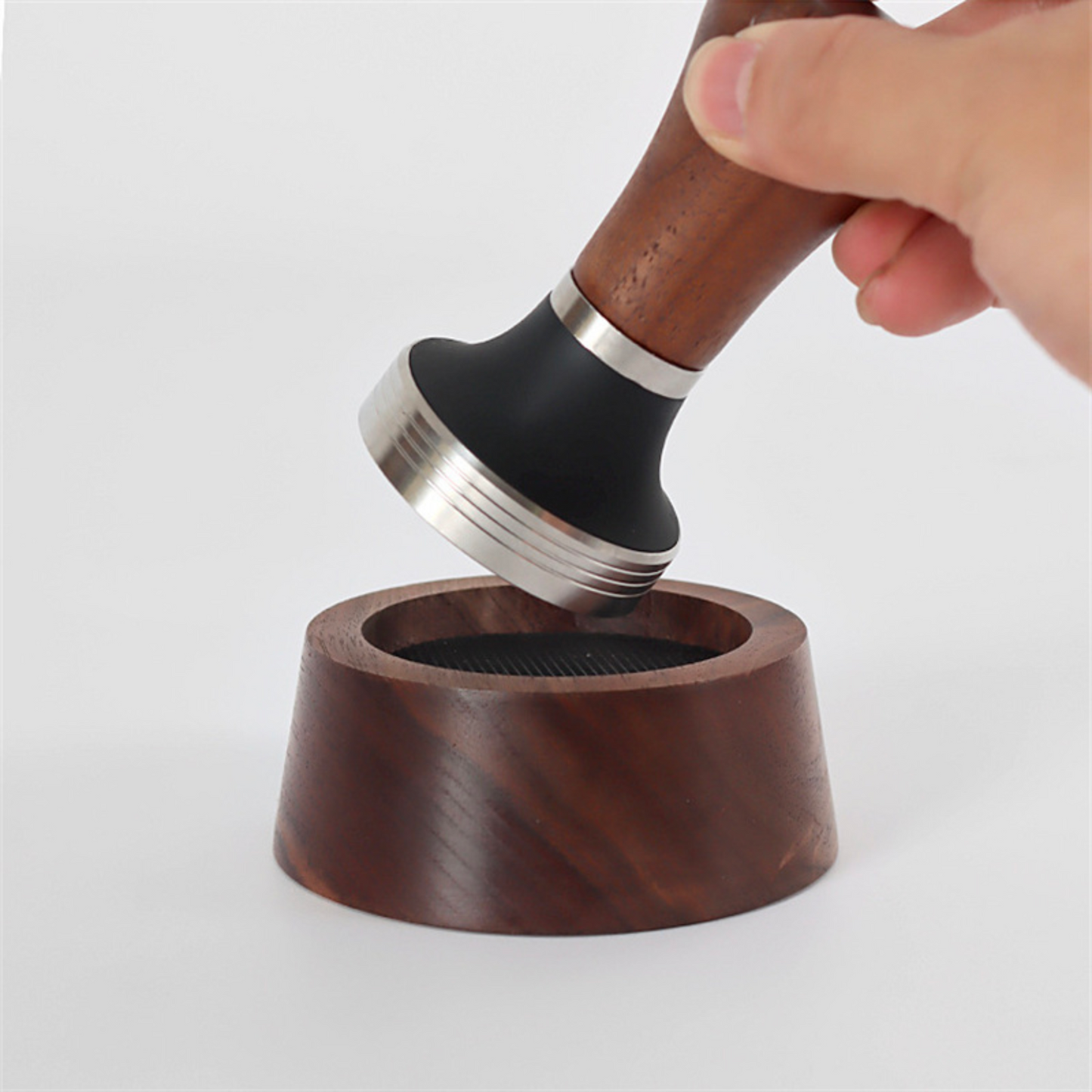 Walnut Wood Tamper Holder