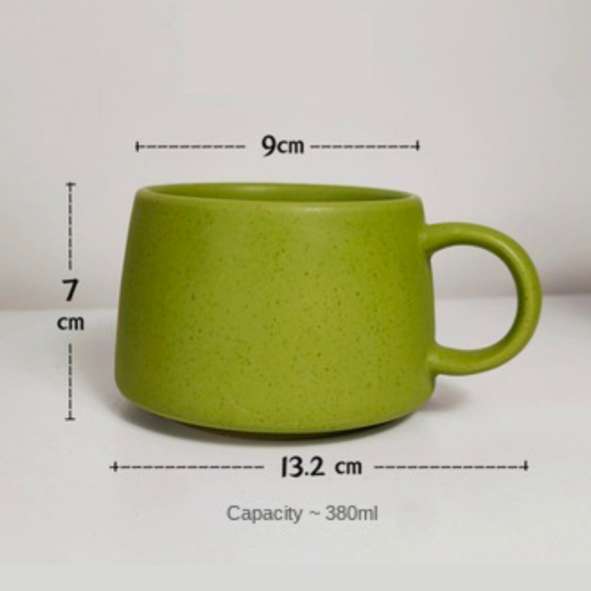 Ceramic Coffee Mug in Matcha Green