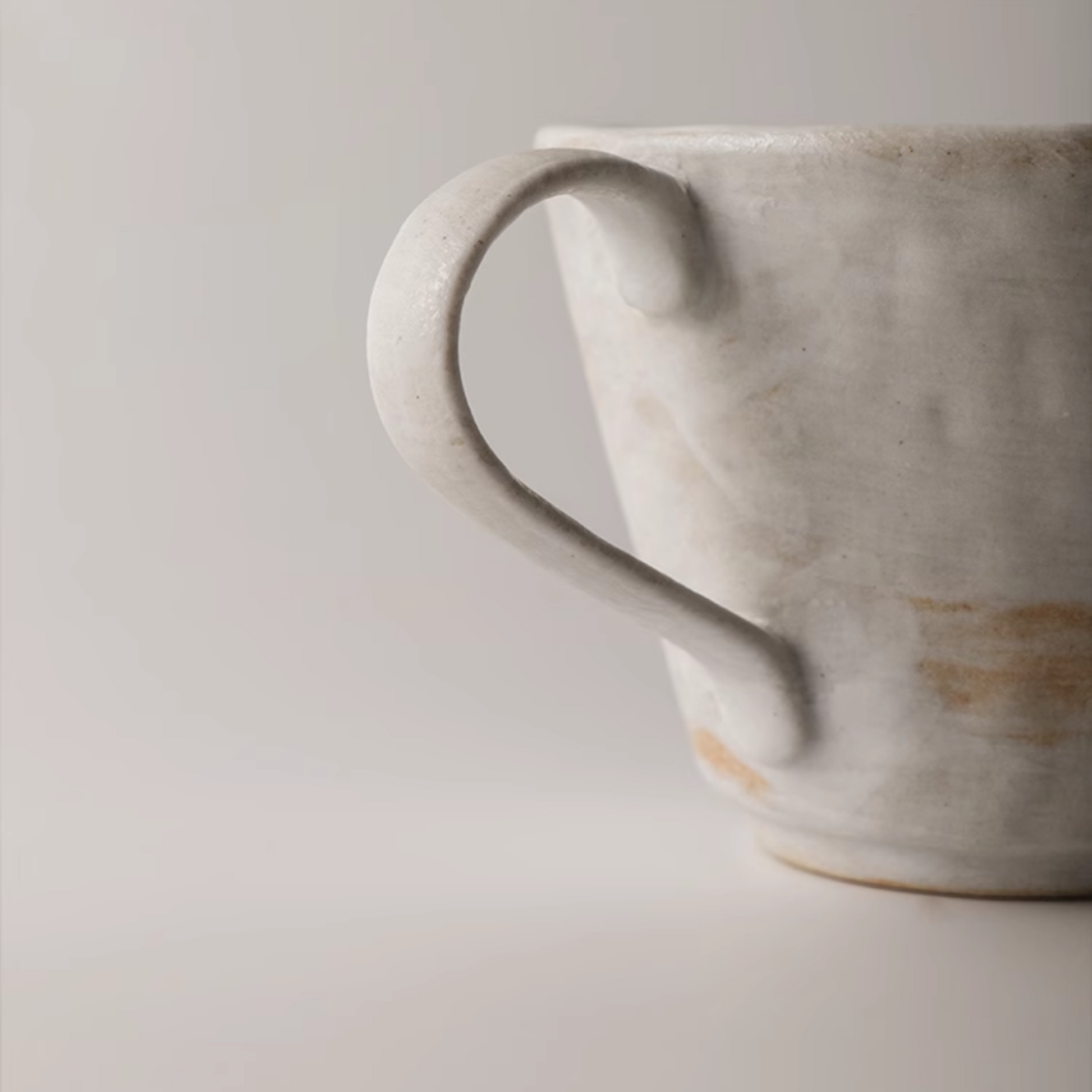 Handmade Ceramic Coffe Mug | Shino Style 11oz / 300ml Coffee & Tea Cups Set
