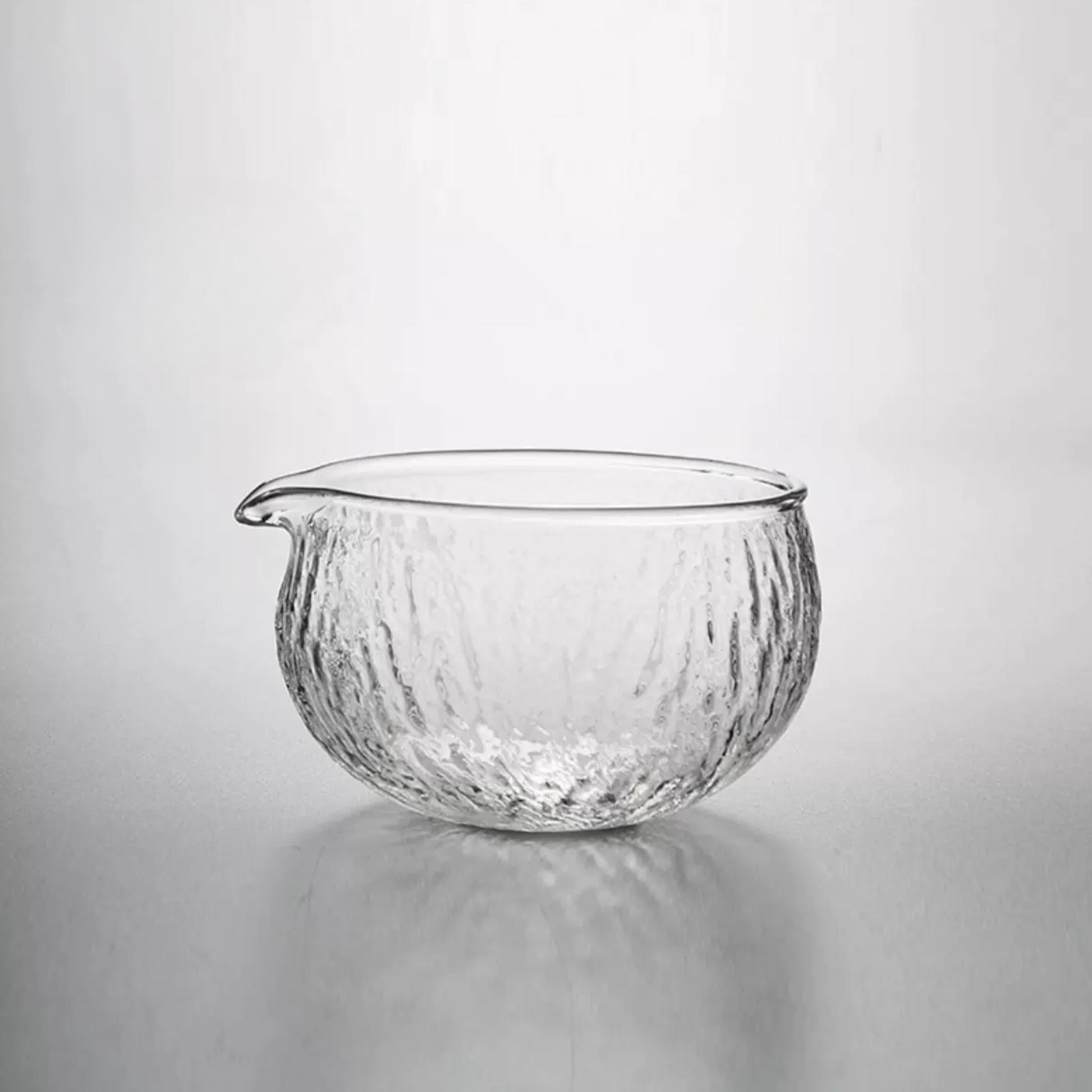 Glass Matcha Bowl Chawan With Serving Spout