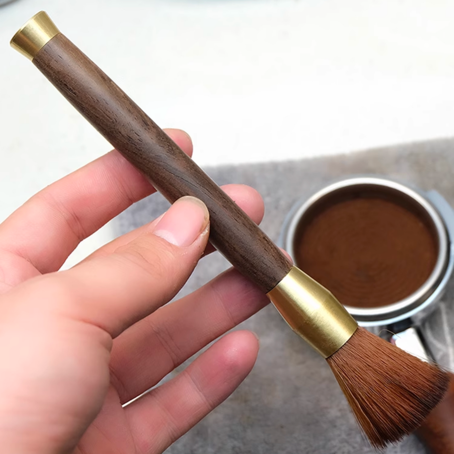 Wooden Grinder Cleaning Brush | Home Espresso Machine Cleaning Tool