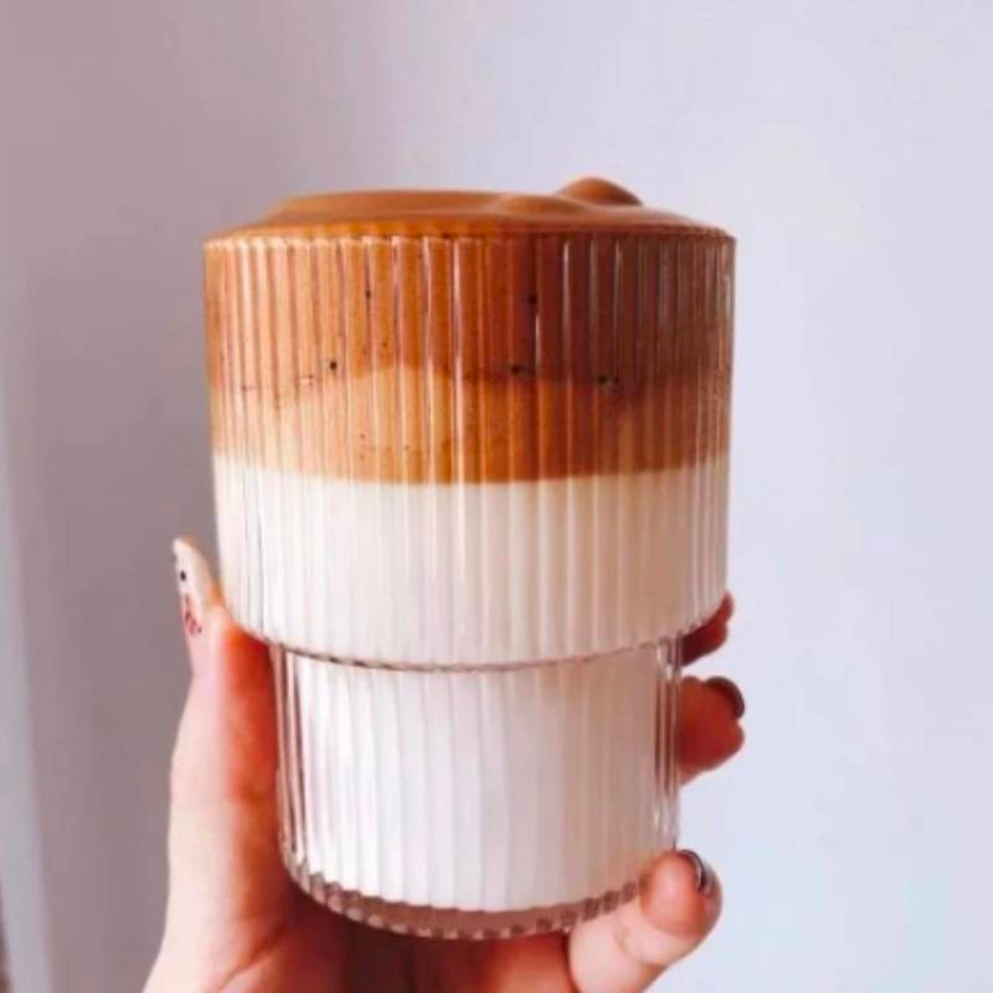 Retro Ribbed Coffee Glass
