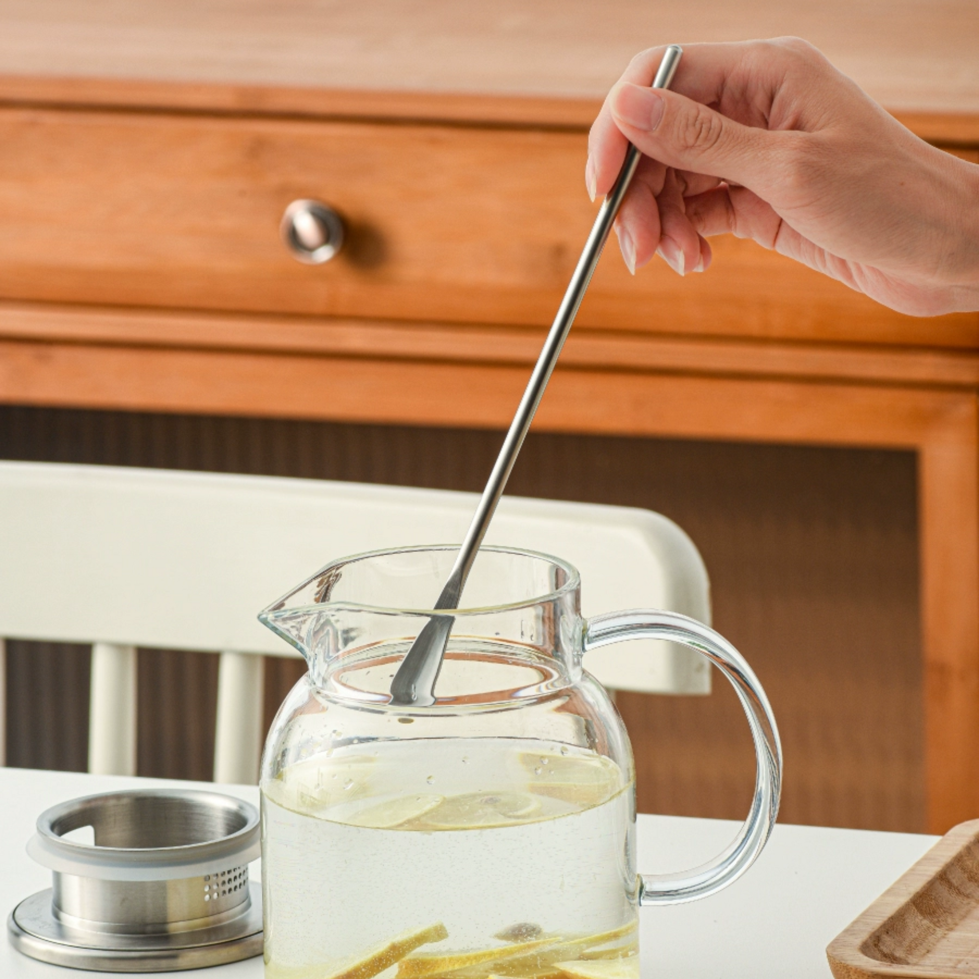 Iced Coffee or Tea Stirrer Set | 304 Food Grade Stainless Steel Long Handle Spoon Pack in Japanese Style