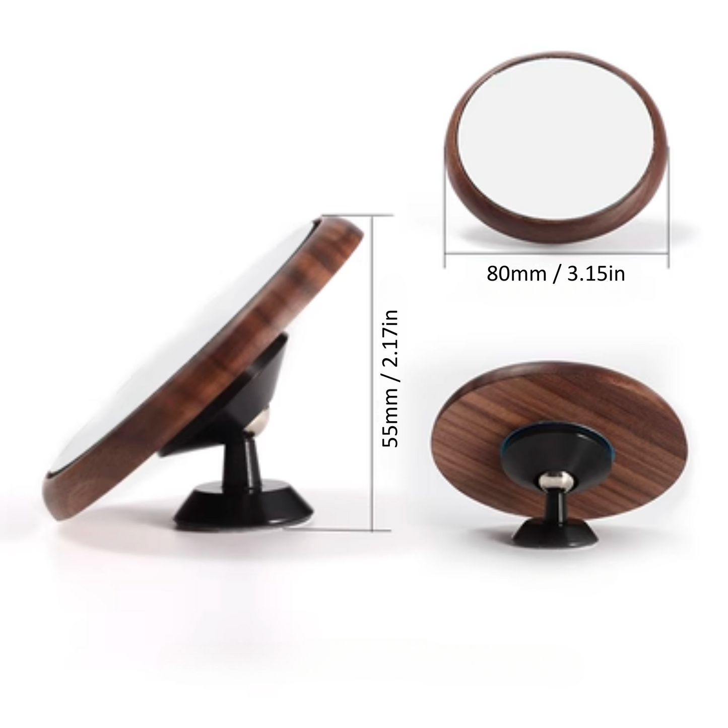 Wooden Espresso Shot Mirror With Magnet | Home Coffee Machine Accessories for Baristas