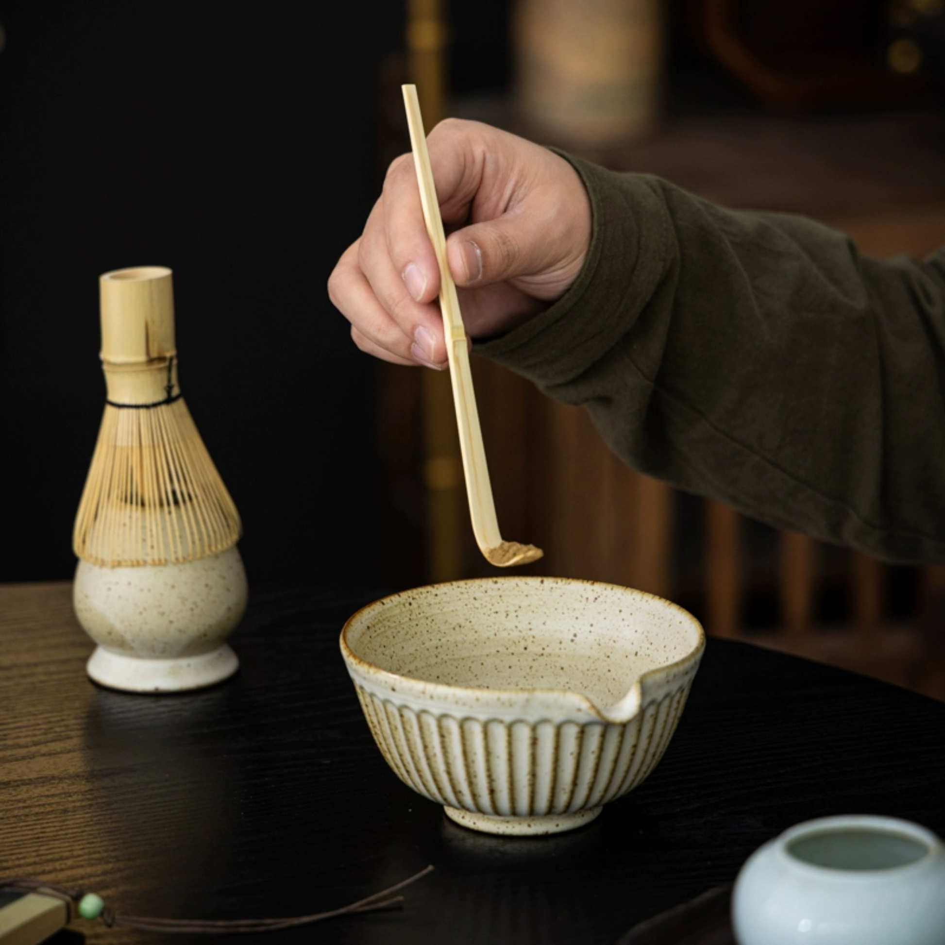 Ribbed Matcha Bowl and Set | Ceremonial Matcha Tea Tools & Gift Sets