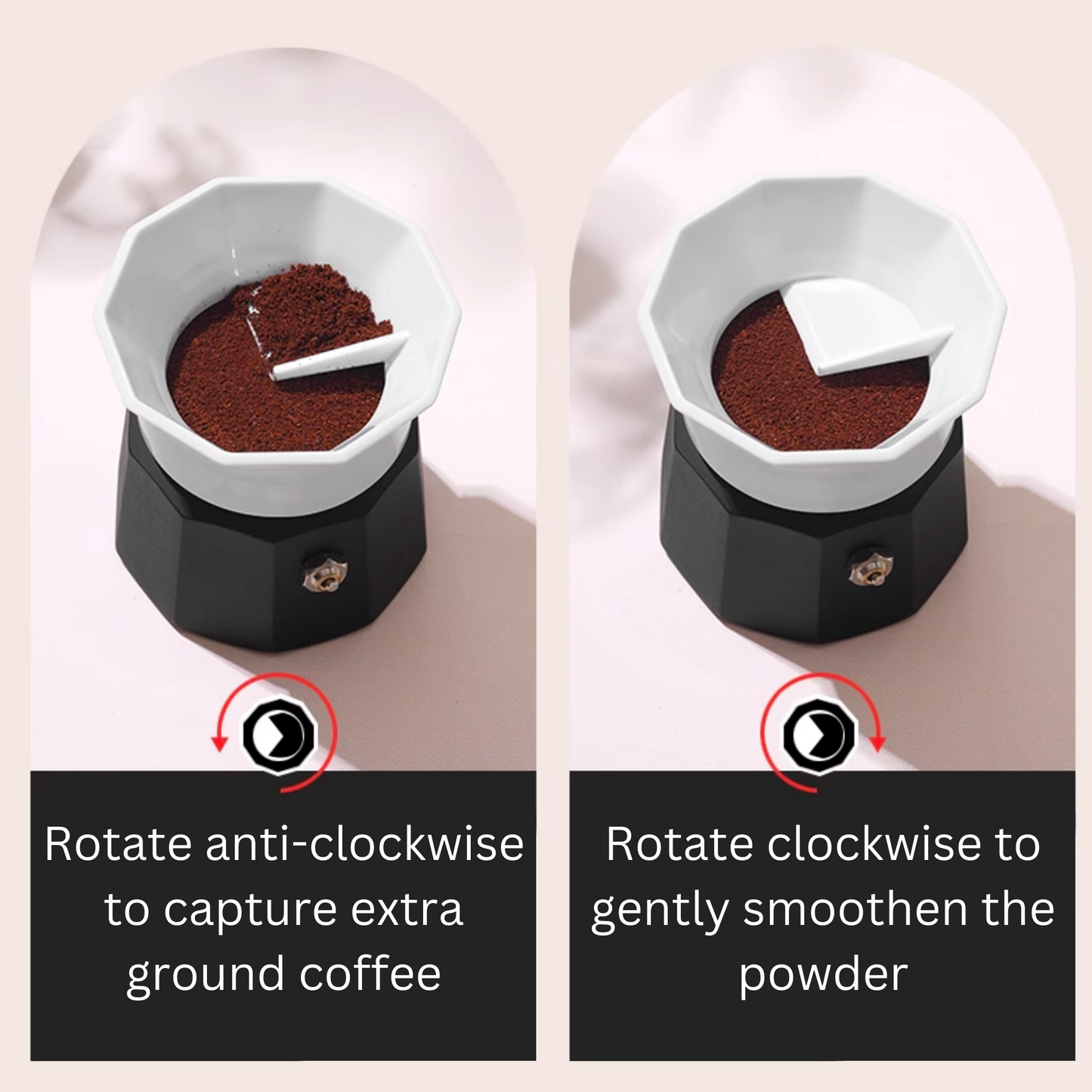 Moka Pot Rotary Dosing Ring Distributor