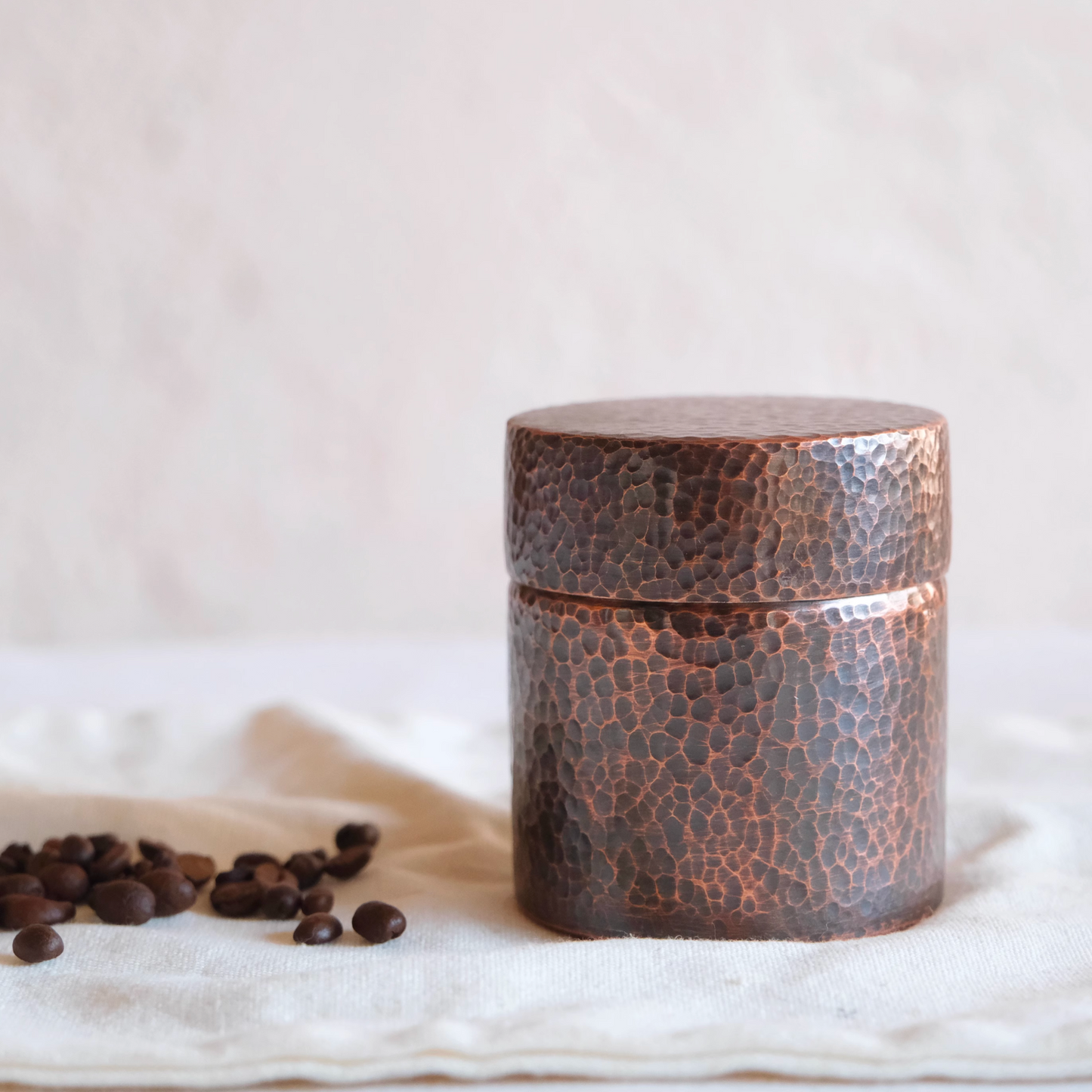 Japanese Style Pure Copper Canister | Handcrafted Coffee & Tea Caddy