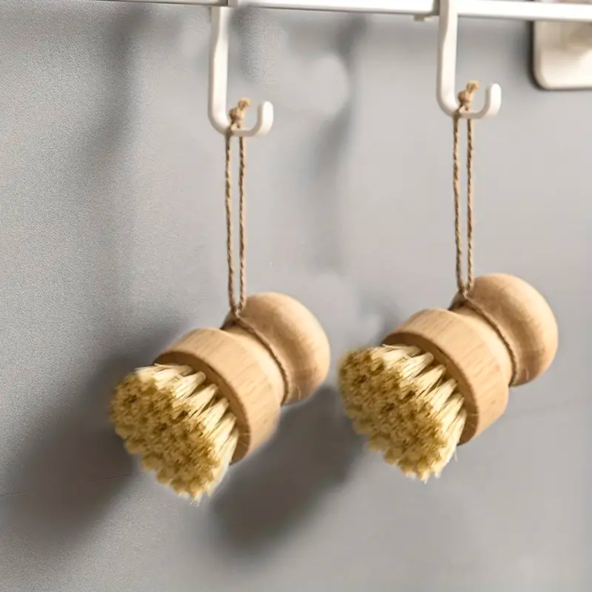 Natural Wood Portafilter Basket Cleaning Brush Gift Set For Home Baristas