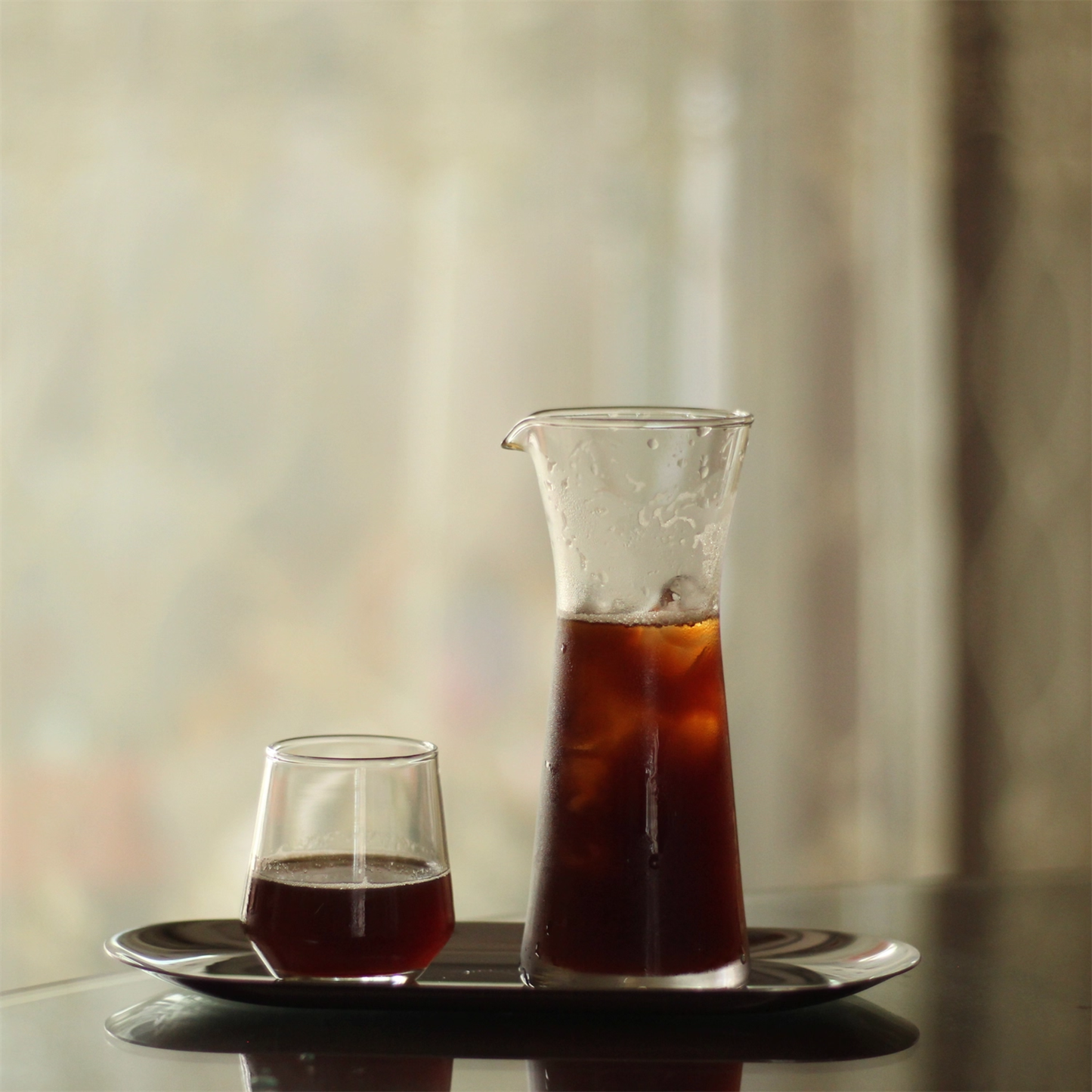 Slim Glass Carafe and Cup Set