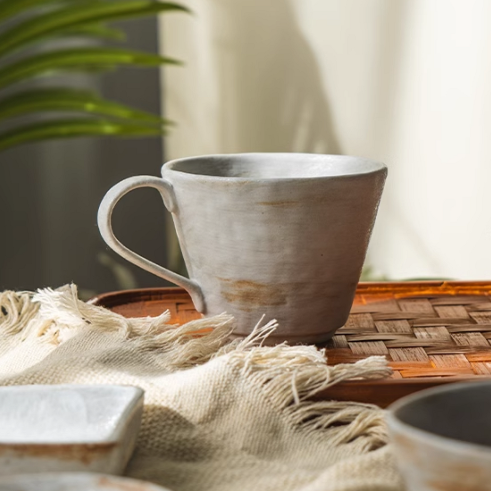 Japanese Style Ceramic Coffe Mug | Shino Style 11oz / 300ml Coffee & Tea Cups Set